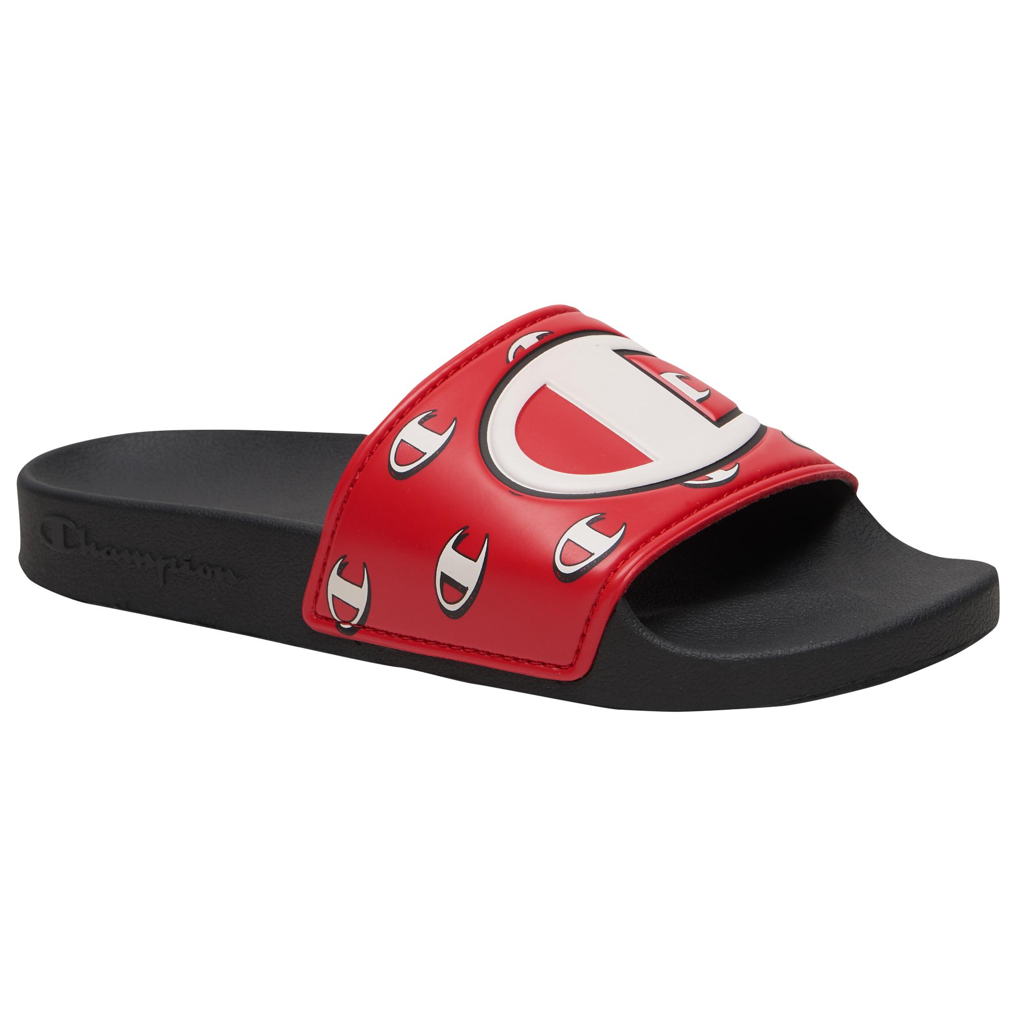 Champion Ipo Repeat C Slides in Red/Black (Red) for Men - Lyst