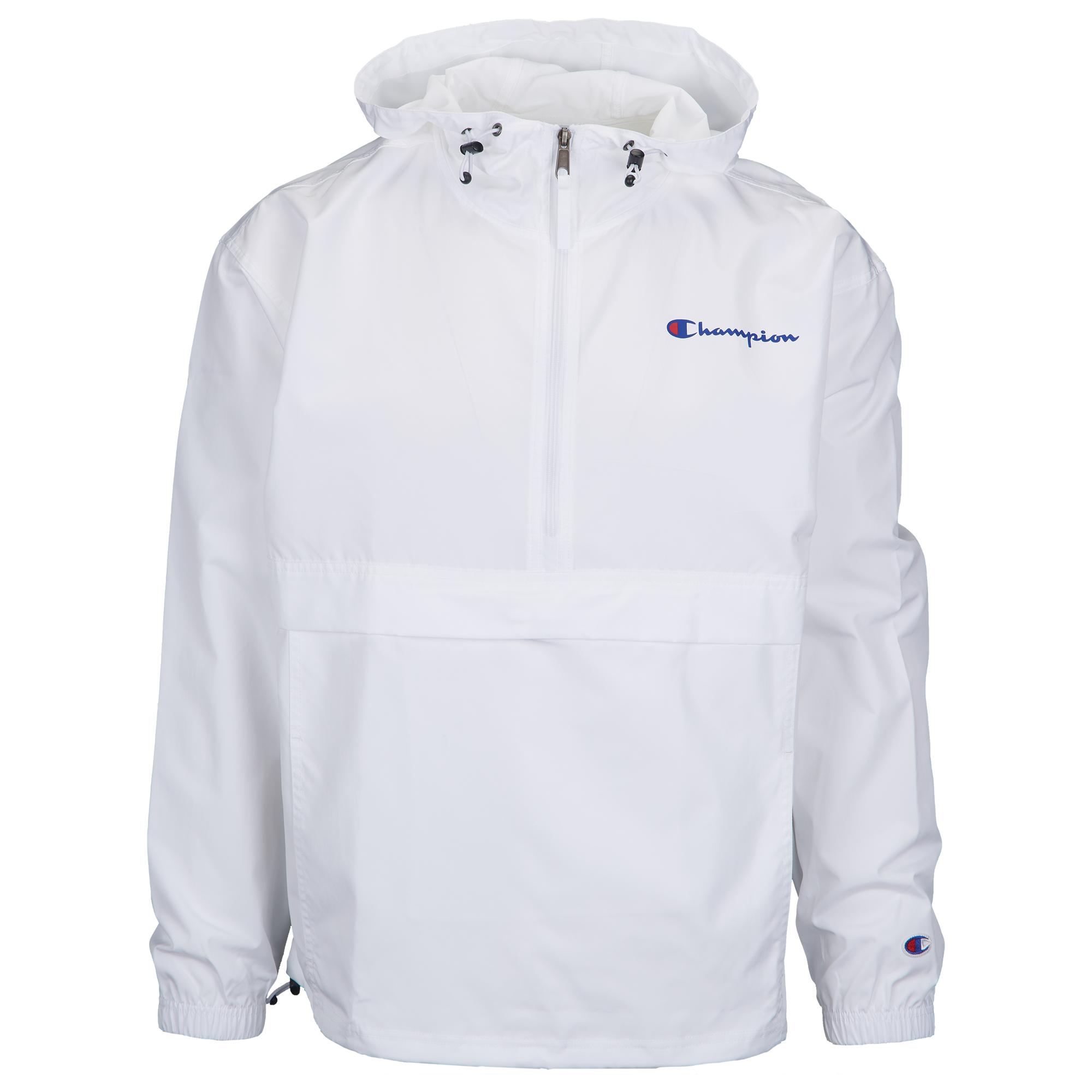 champion packable anorak jacket white