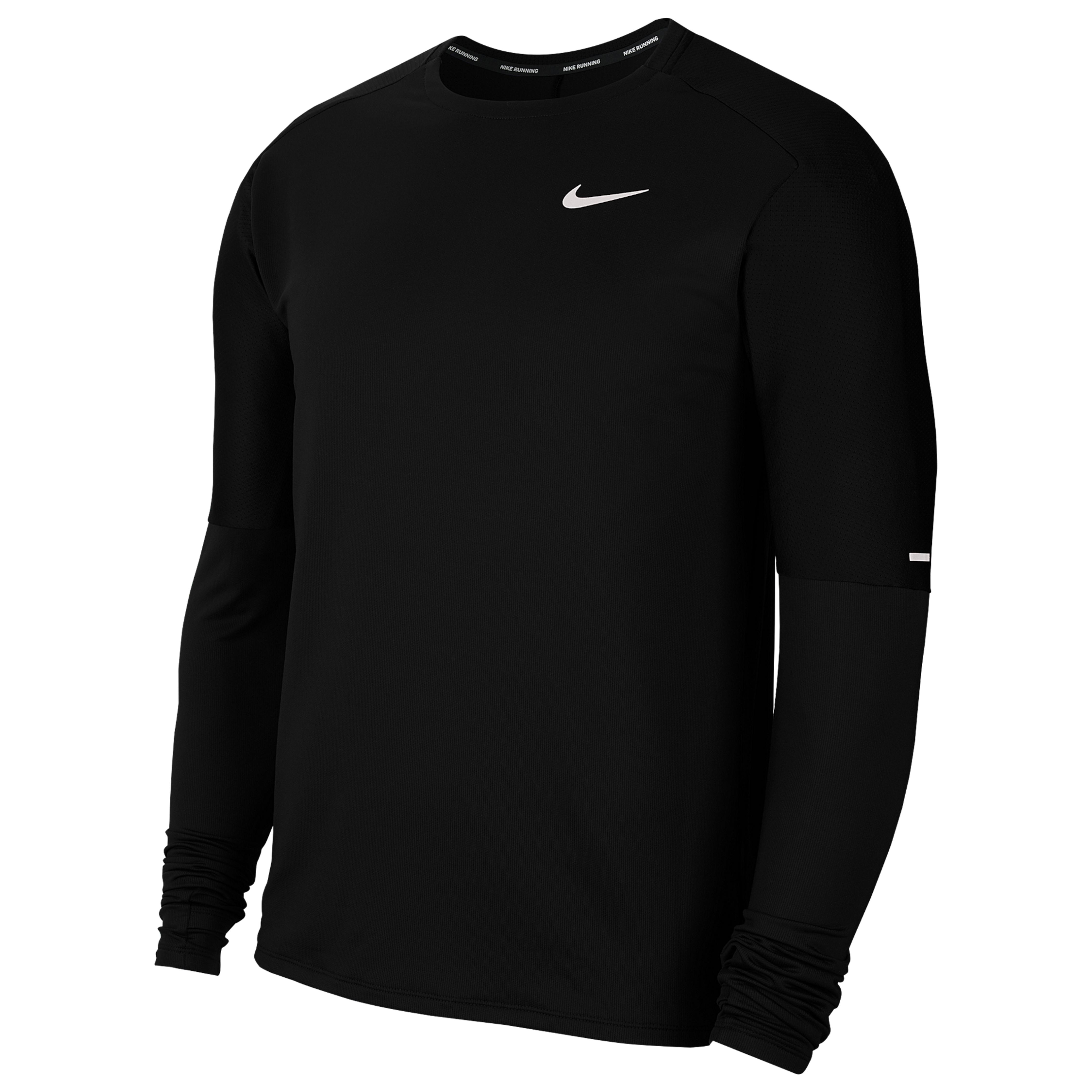 Nike Synthetic Element Long Sleeve Crew Shirts Top in Black for Men - Lyst