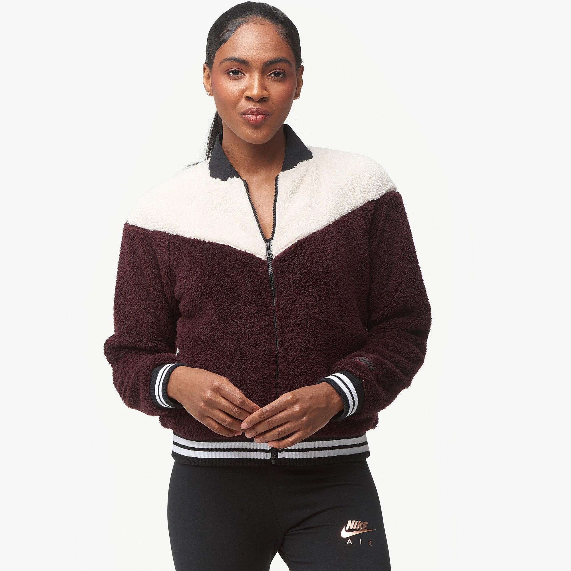 Nike Cotton Sherpa Bomber Jacket - Lyst