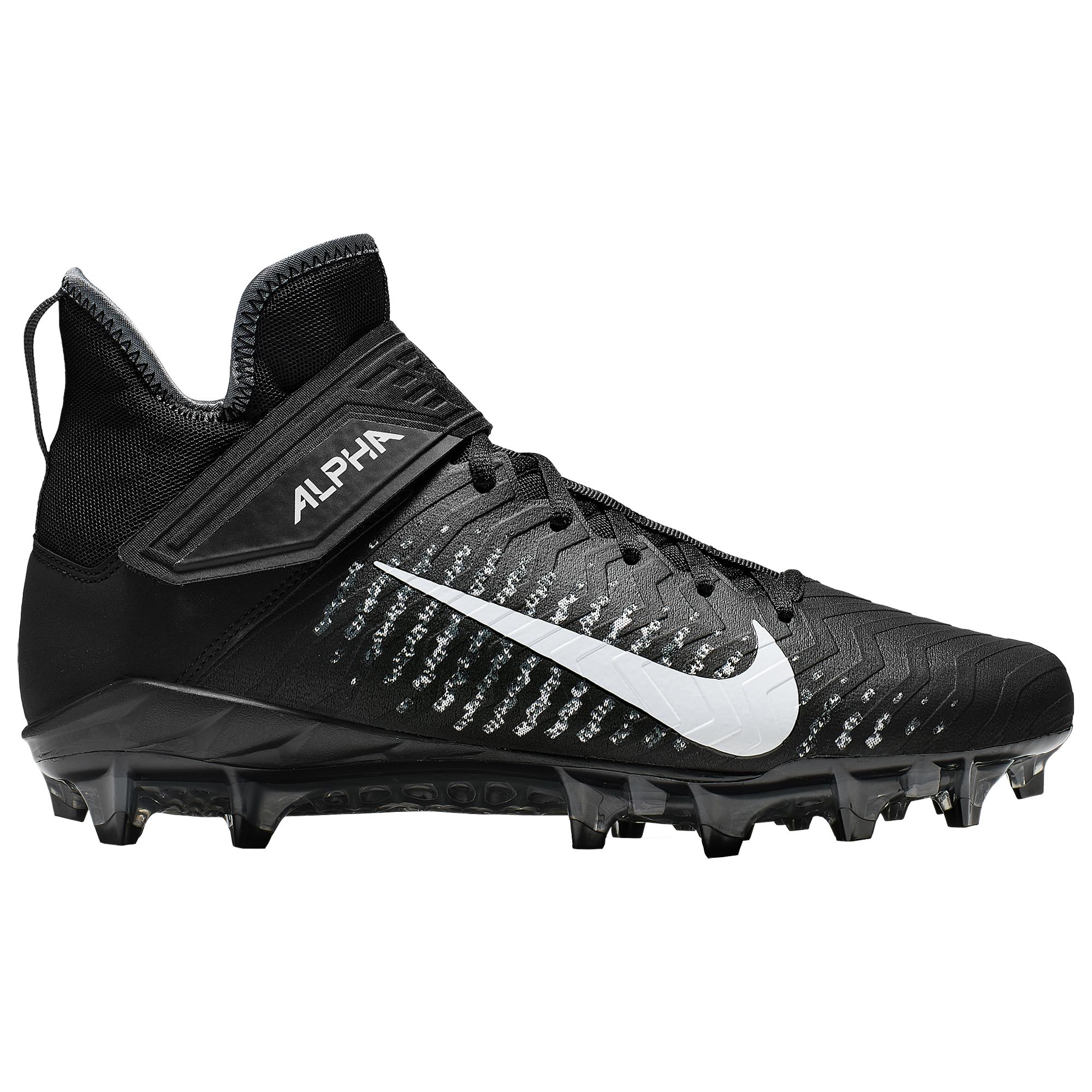 Nike Synthetic Alpha Menace Pro 2 Mid Molded Cleats Shoes in Black/White Anthracite (Black) for
