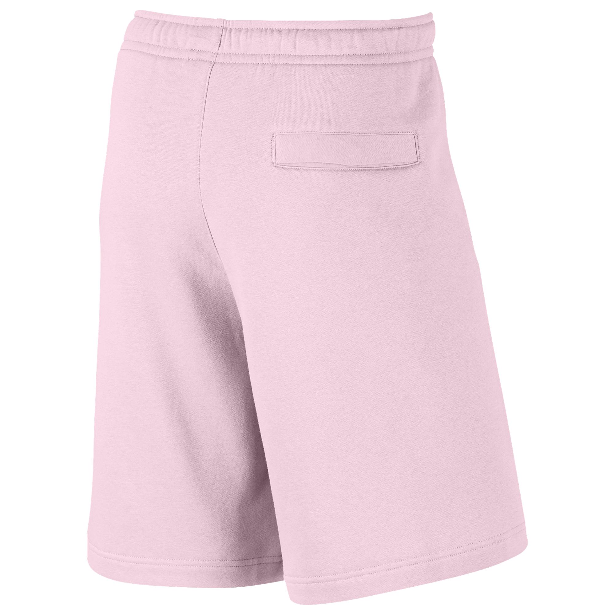 nike sweat shorts pink
