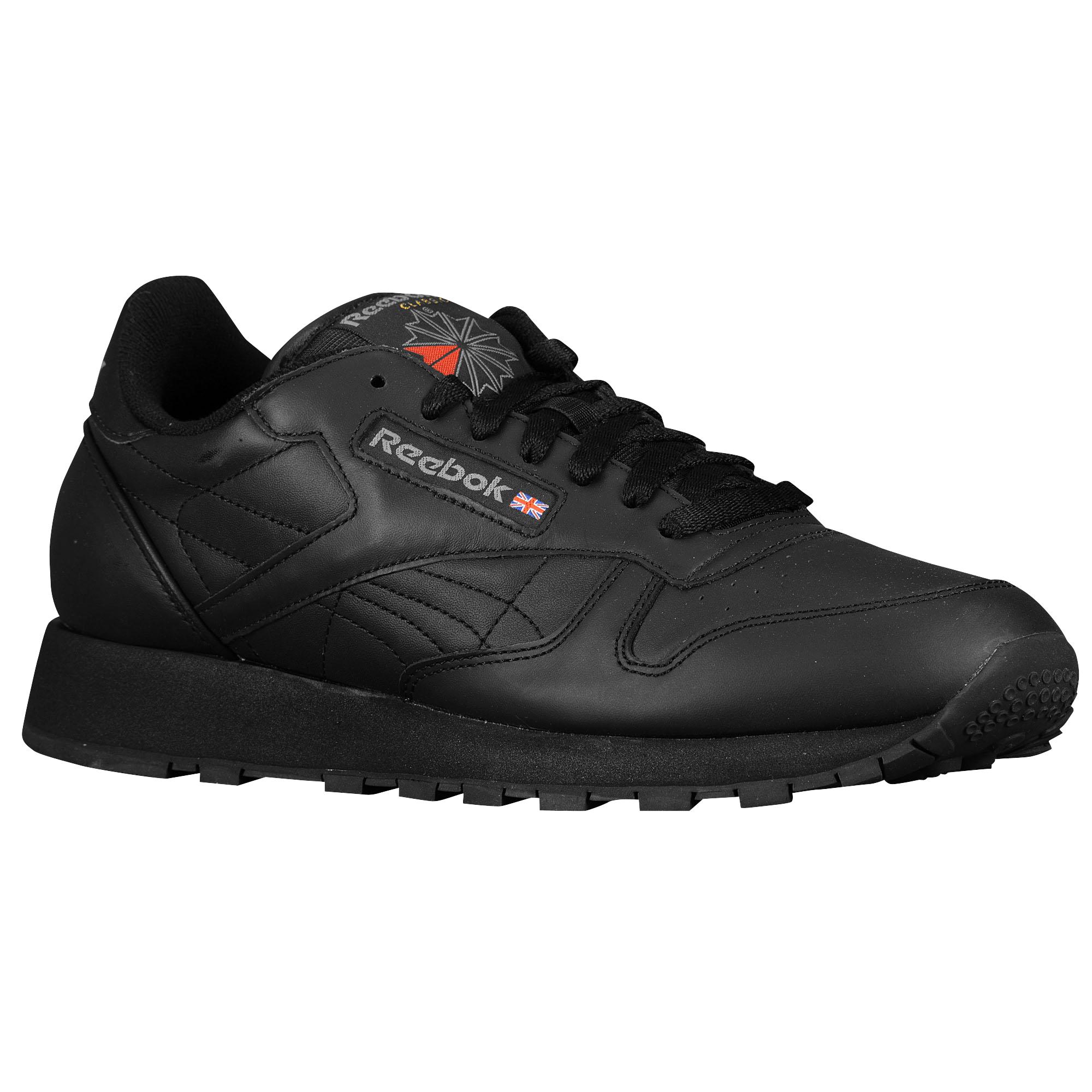 Reebok Classic Leather Running Shoes in Black for Men - Save 20% - Lyst