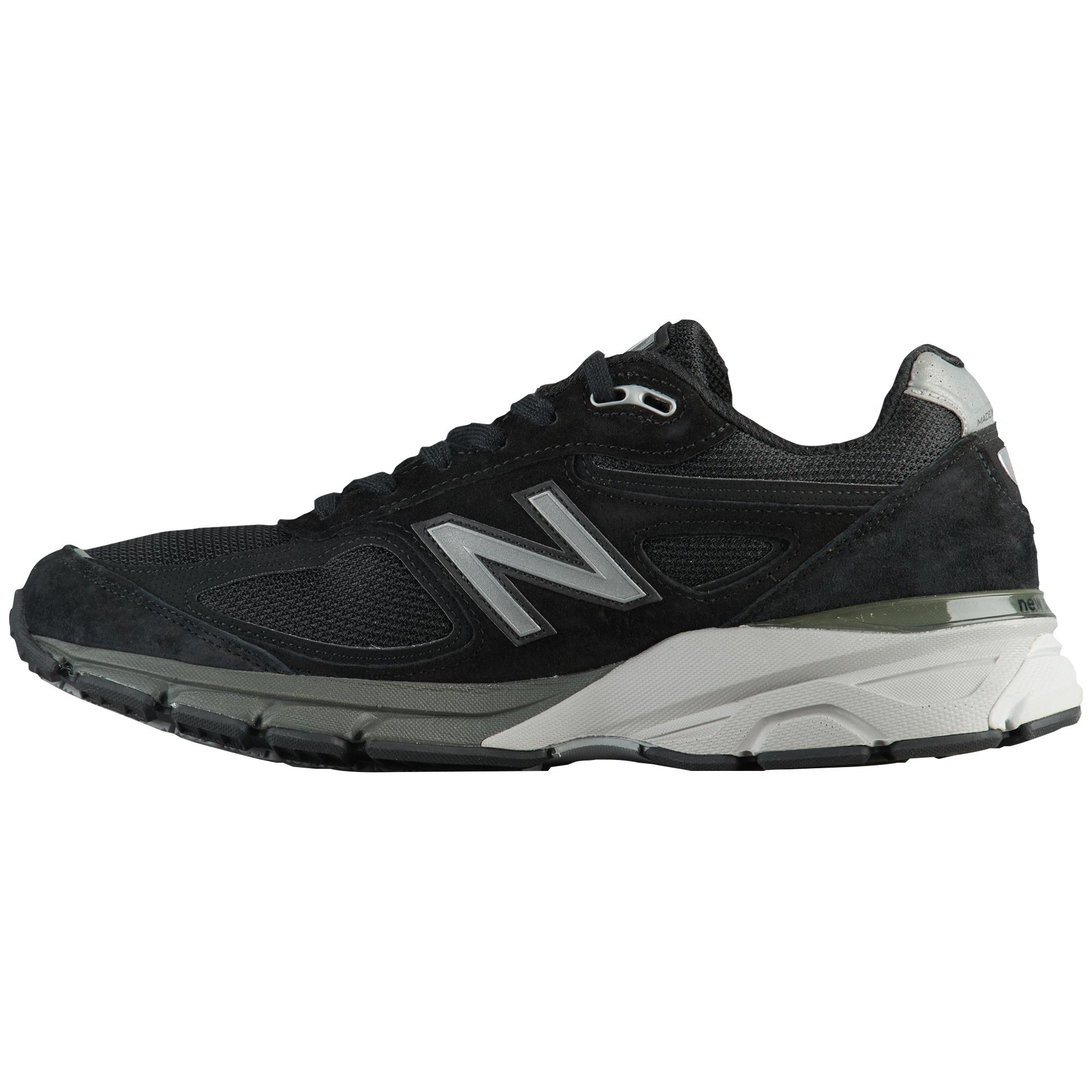 New Balance Leather 990v4 in Black/Silver (Black) for Men - Lyst