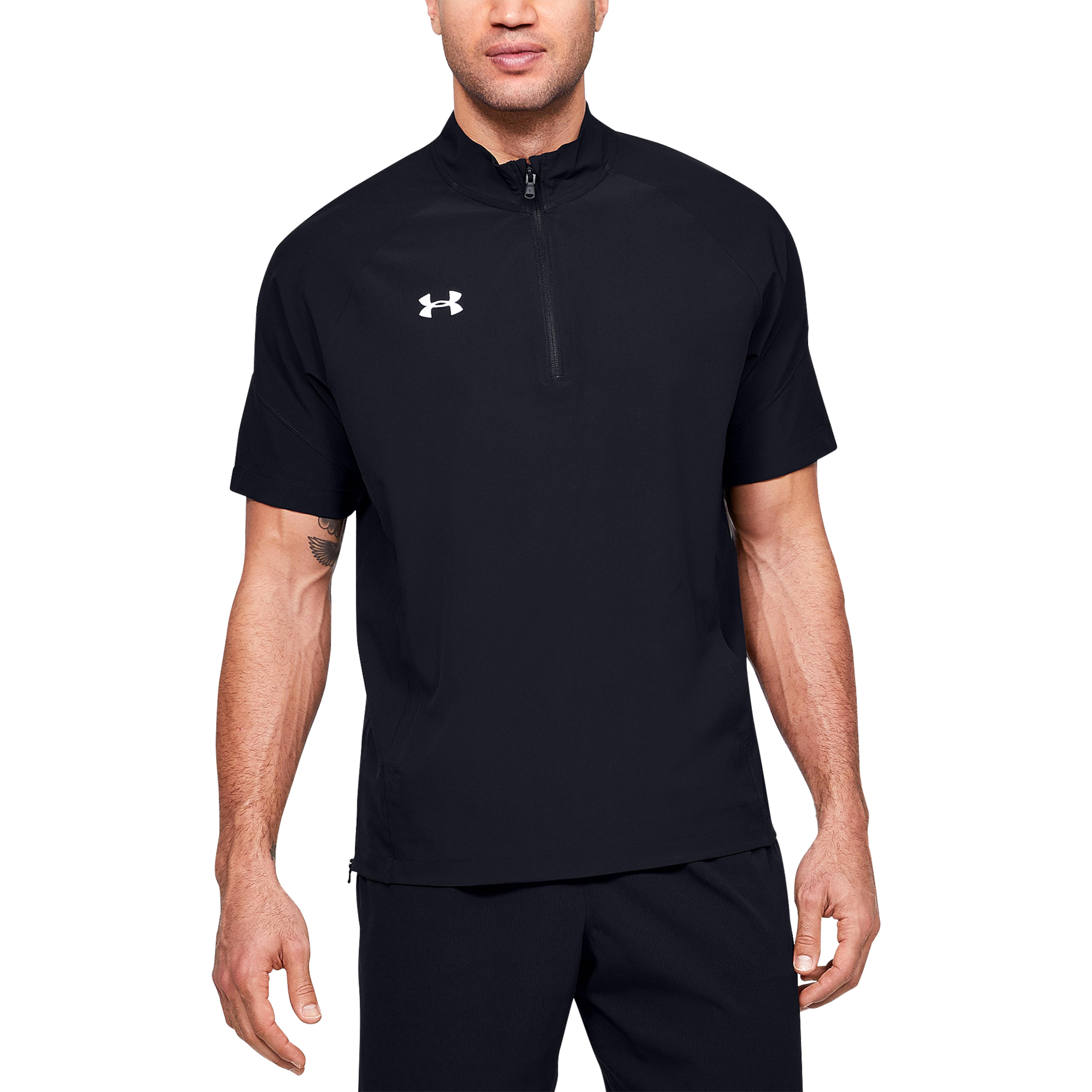Under Armour Synthetic Team Motivate Woven Short Sleeve 1/4 Zip in