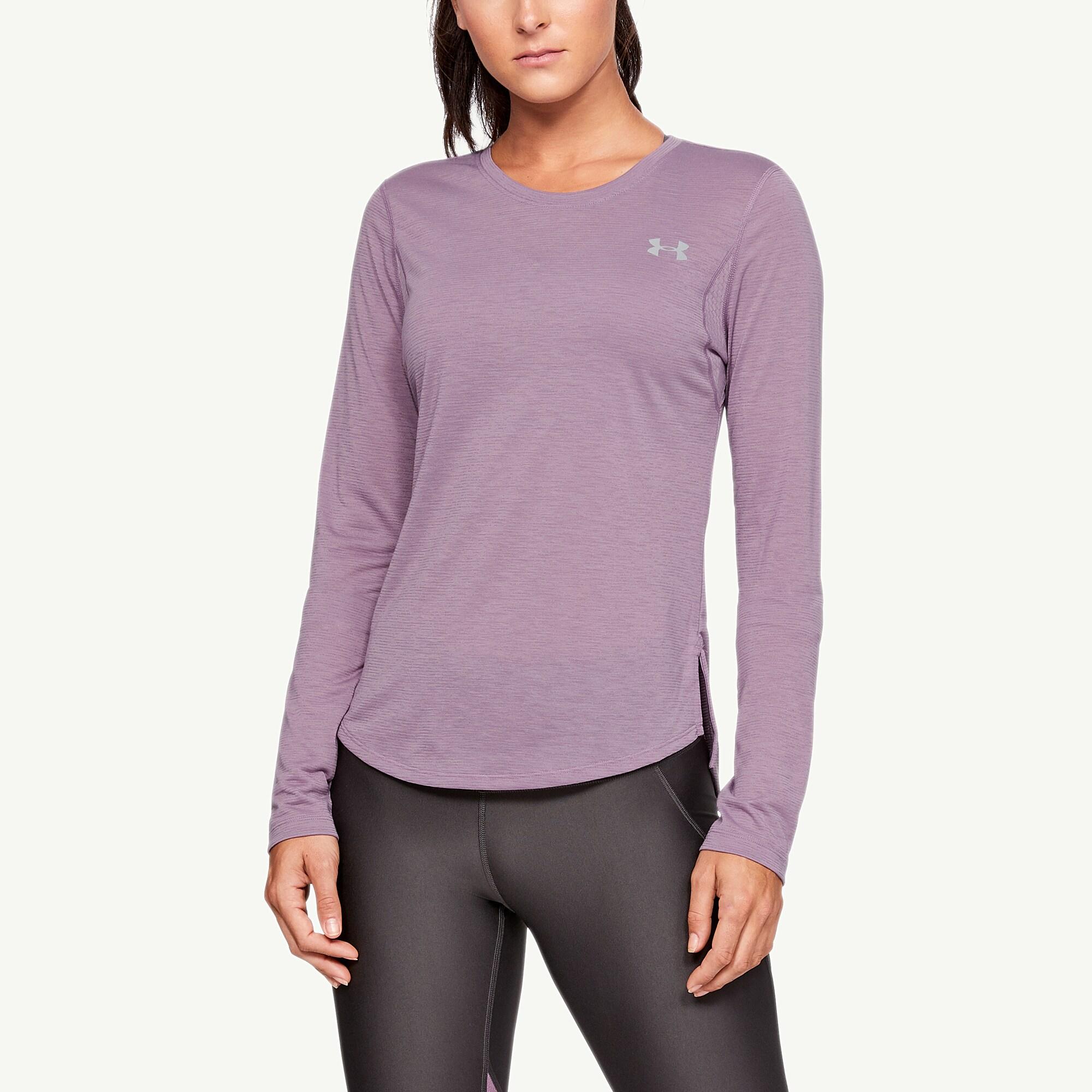 purple under armour long sleeve shirt