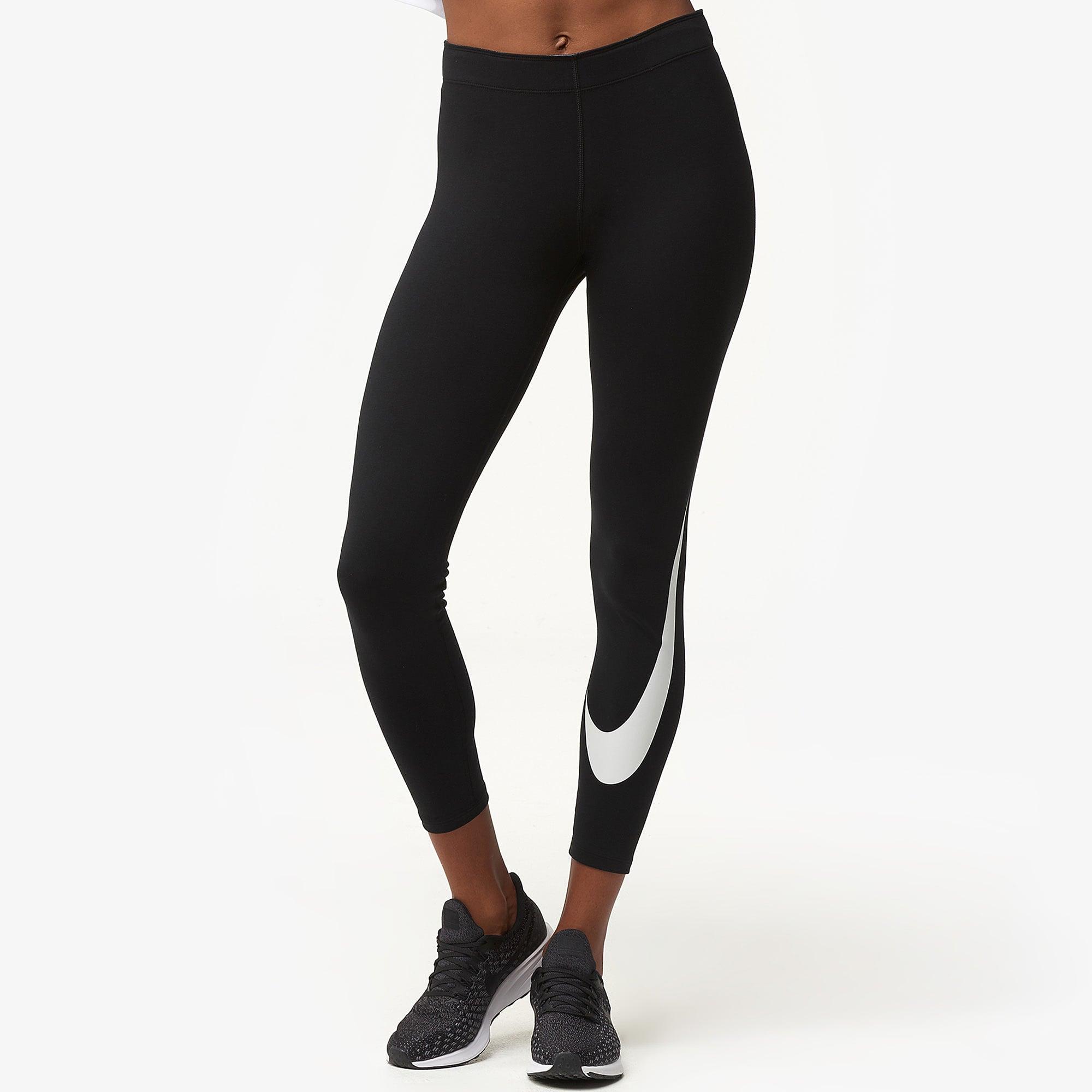 Nike Cotton Leg-a-see Swoosh Leggings in Black/White (Black) - Lyst