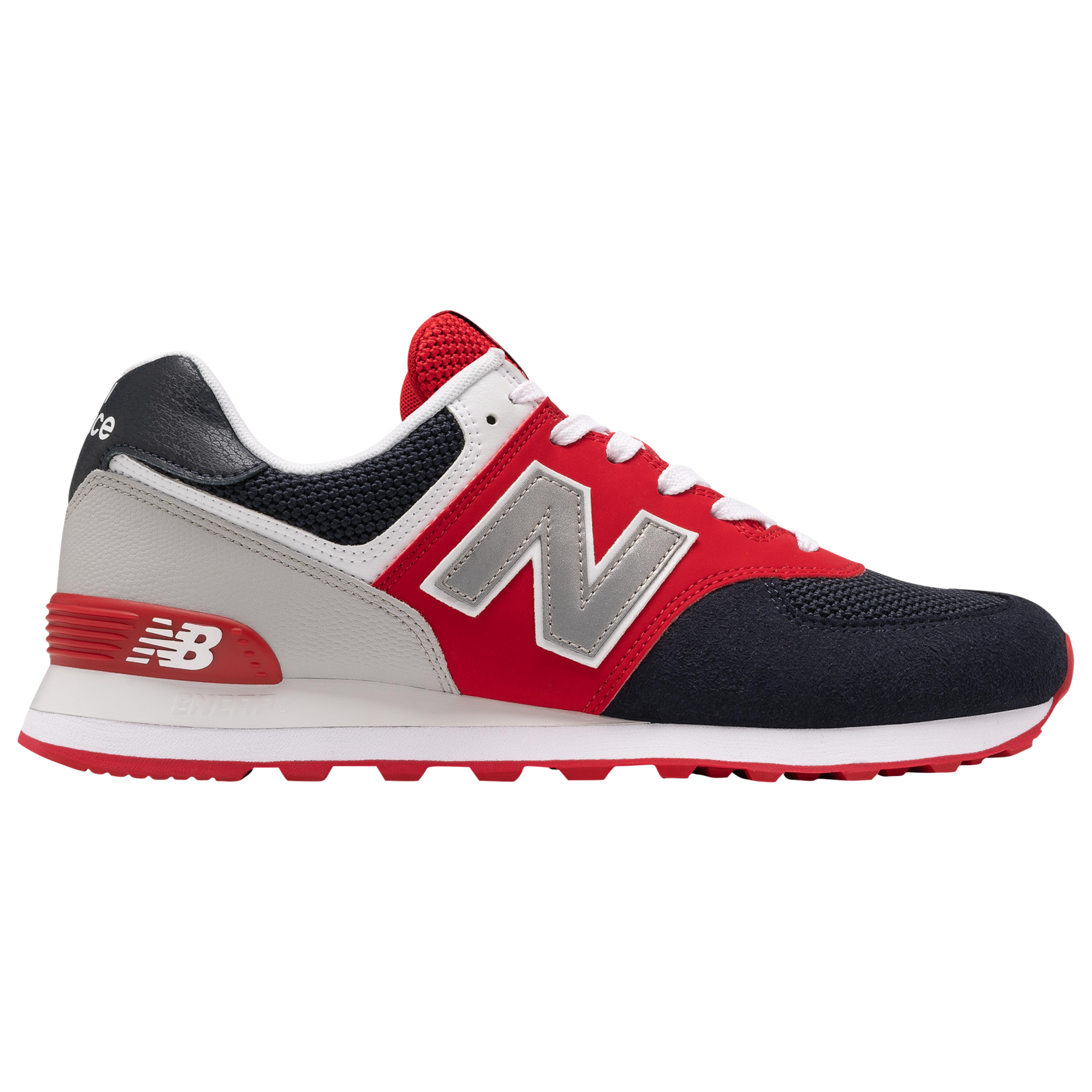 New Balance Leather 574 in Red for Men - Lyst
