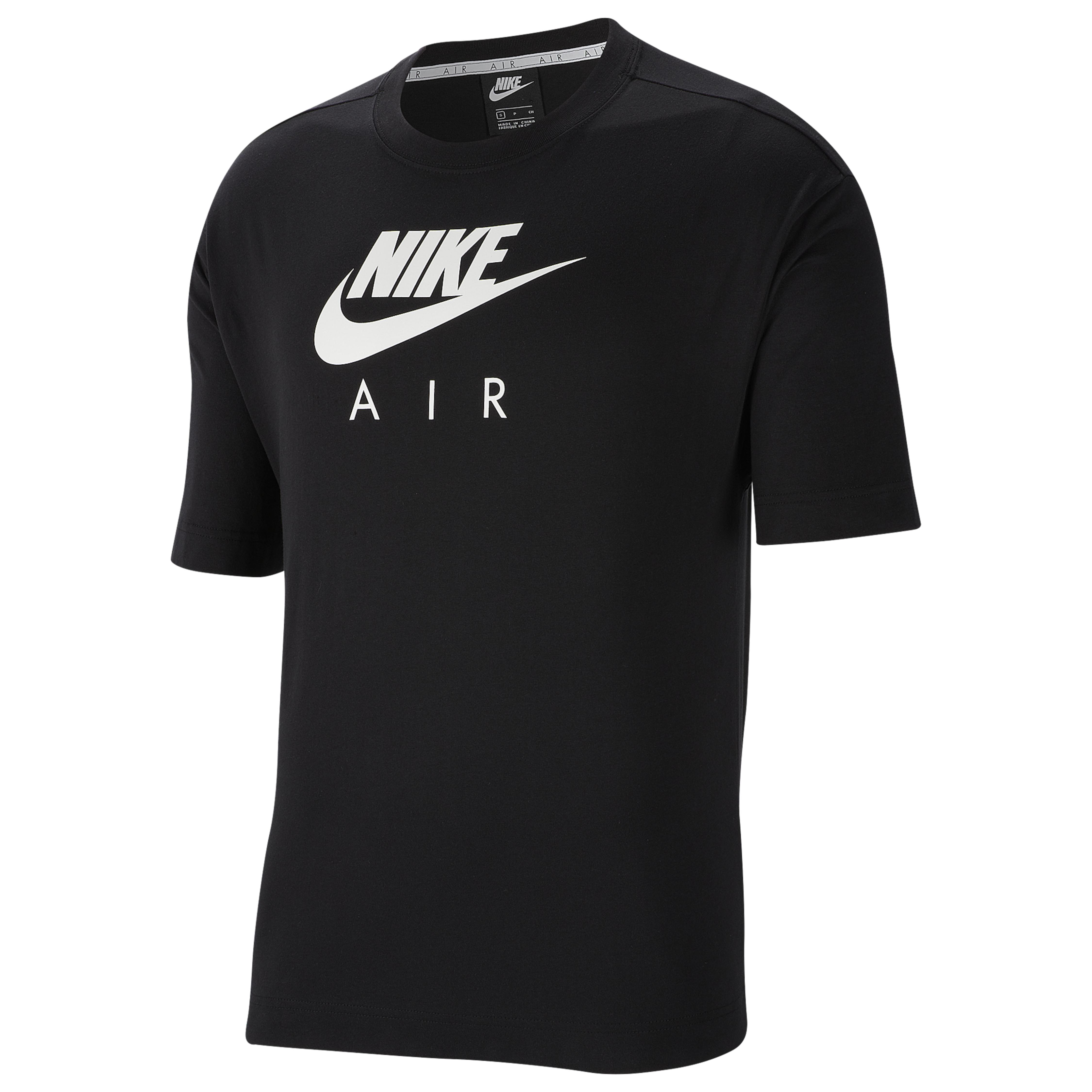 Nike Cotton Boyfriend Air Short Sleeve T-shirt in Black - Lyst