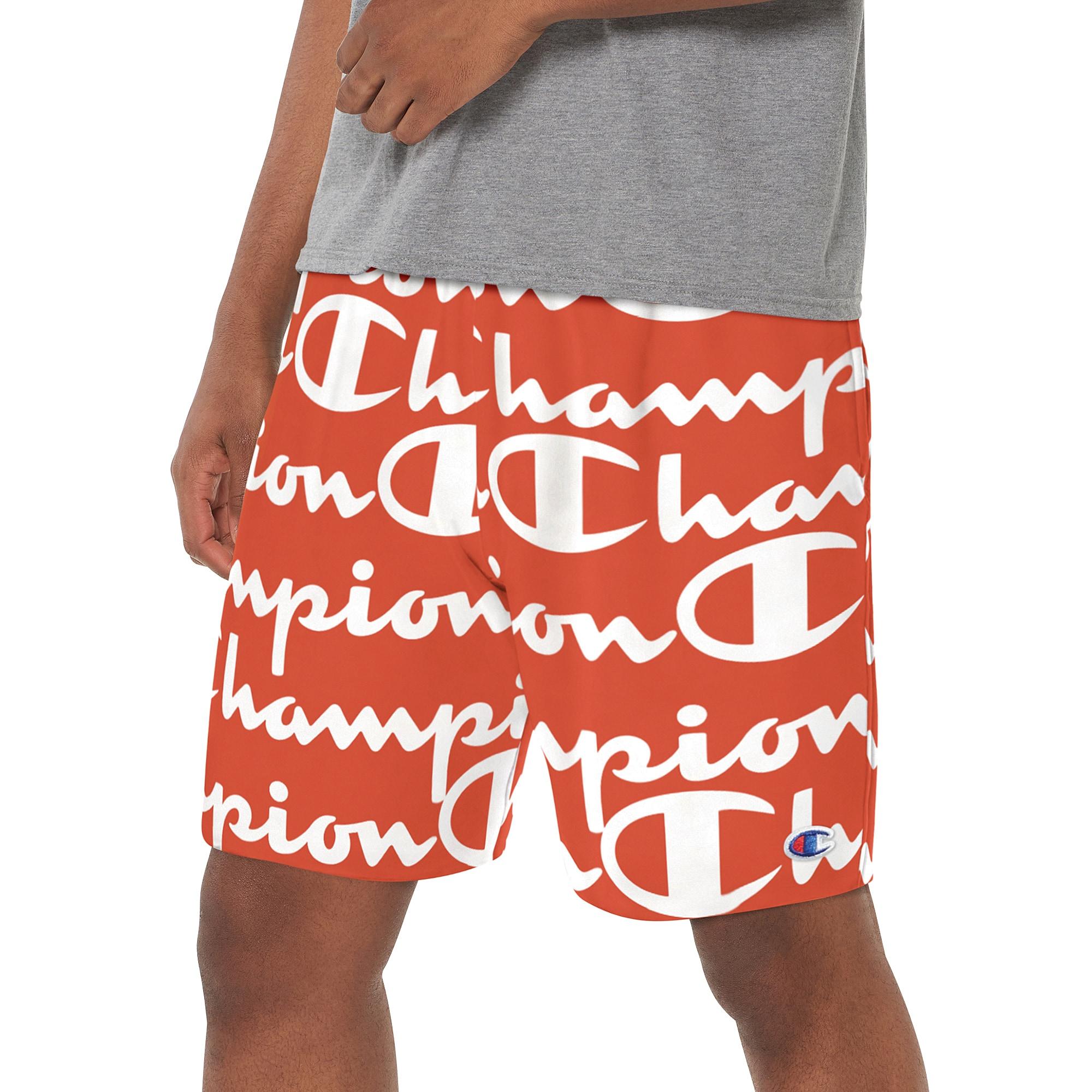 champion reverse weave cut off short aop