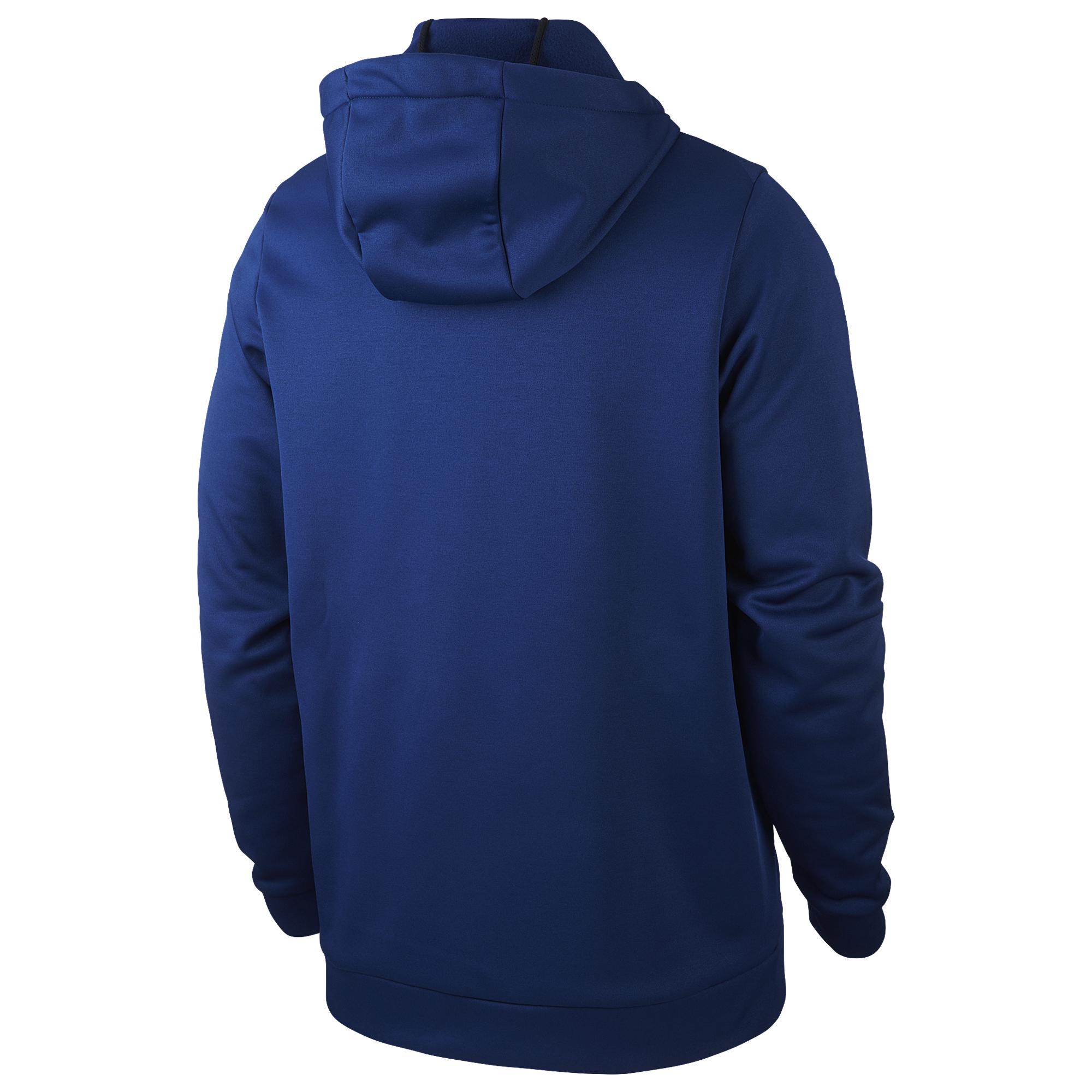 Nike Therma Fleece Graphic Swoosh Hoodie in Blue for Men - Lyst