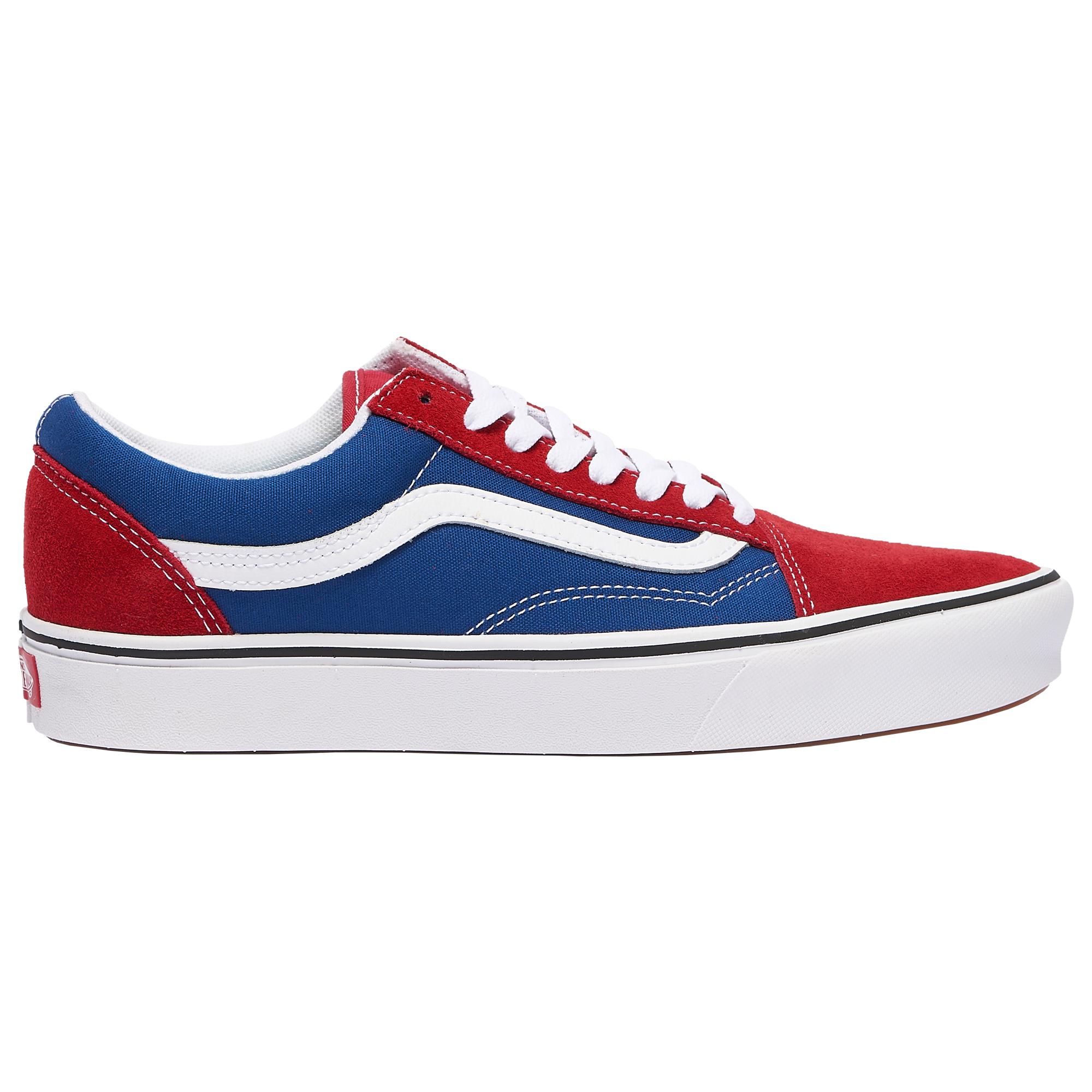 blue and red vans old skool