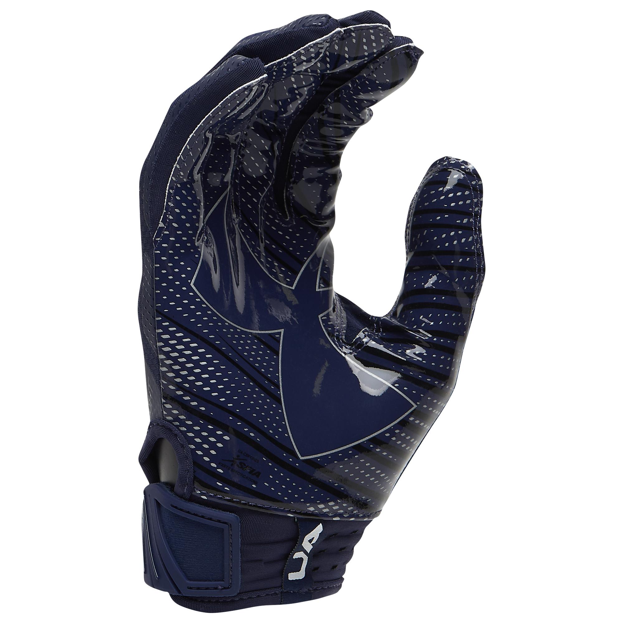 Under Armour Neoprene Spotlight Nfl Receiver Gloves in Midnight Navy