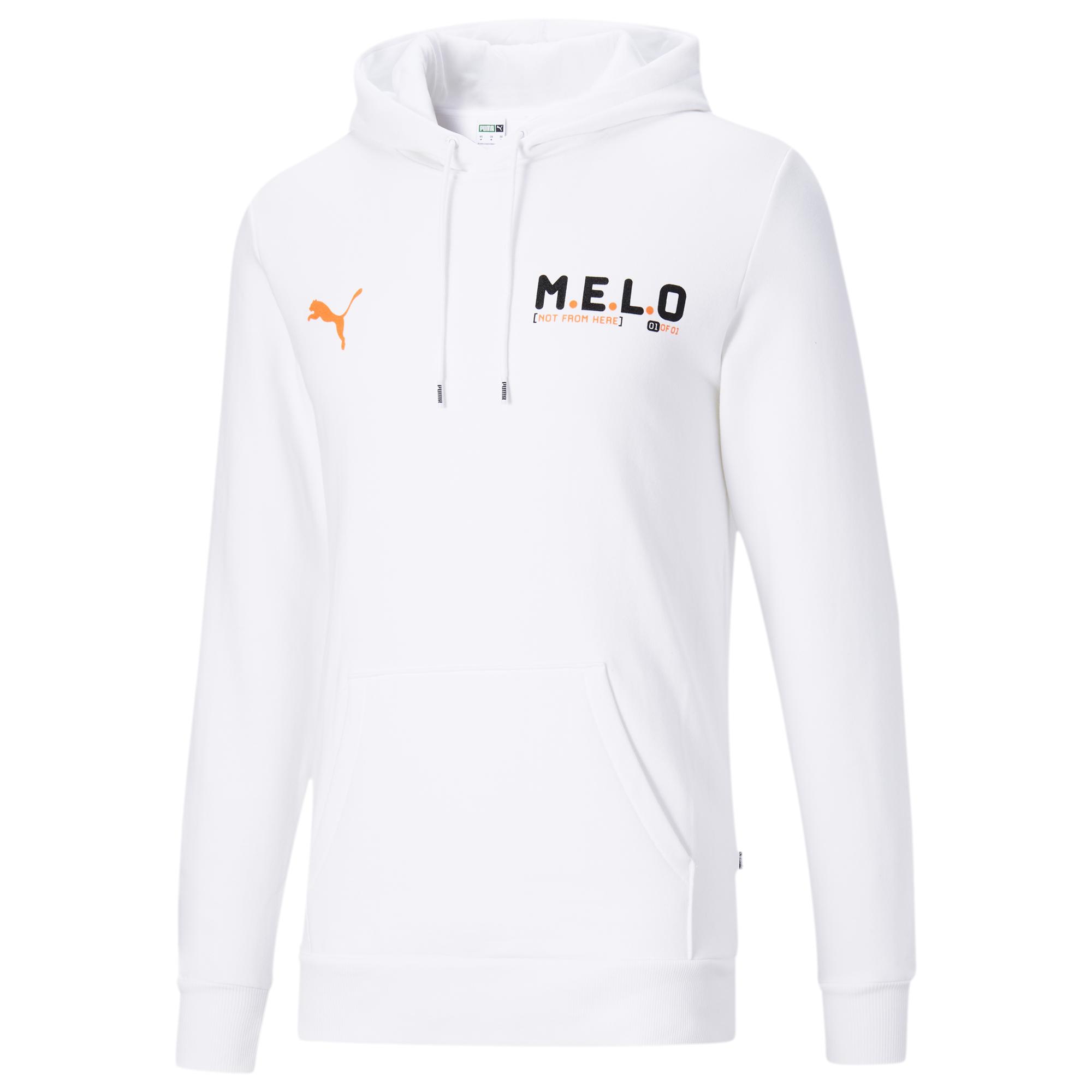 PUMA Cotton Melo Logo Hoodie in White for Men - Save 23% - Lyst