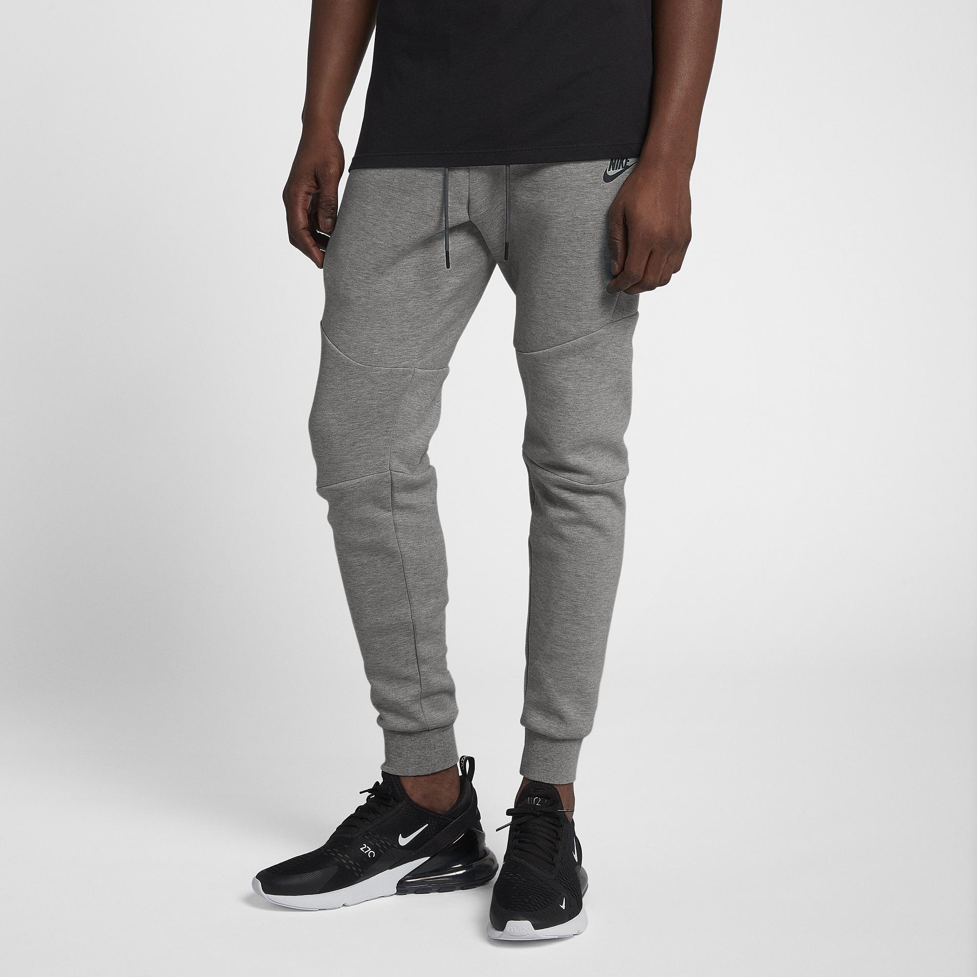 Nike Tech Fleece Joggers in dk Grey Heather | Black | Black (Gray) for Men  | Lyst