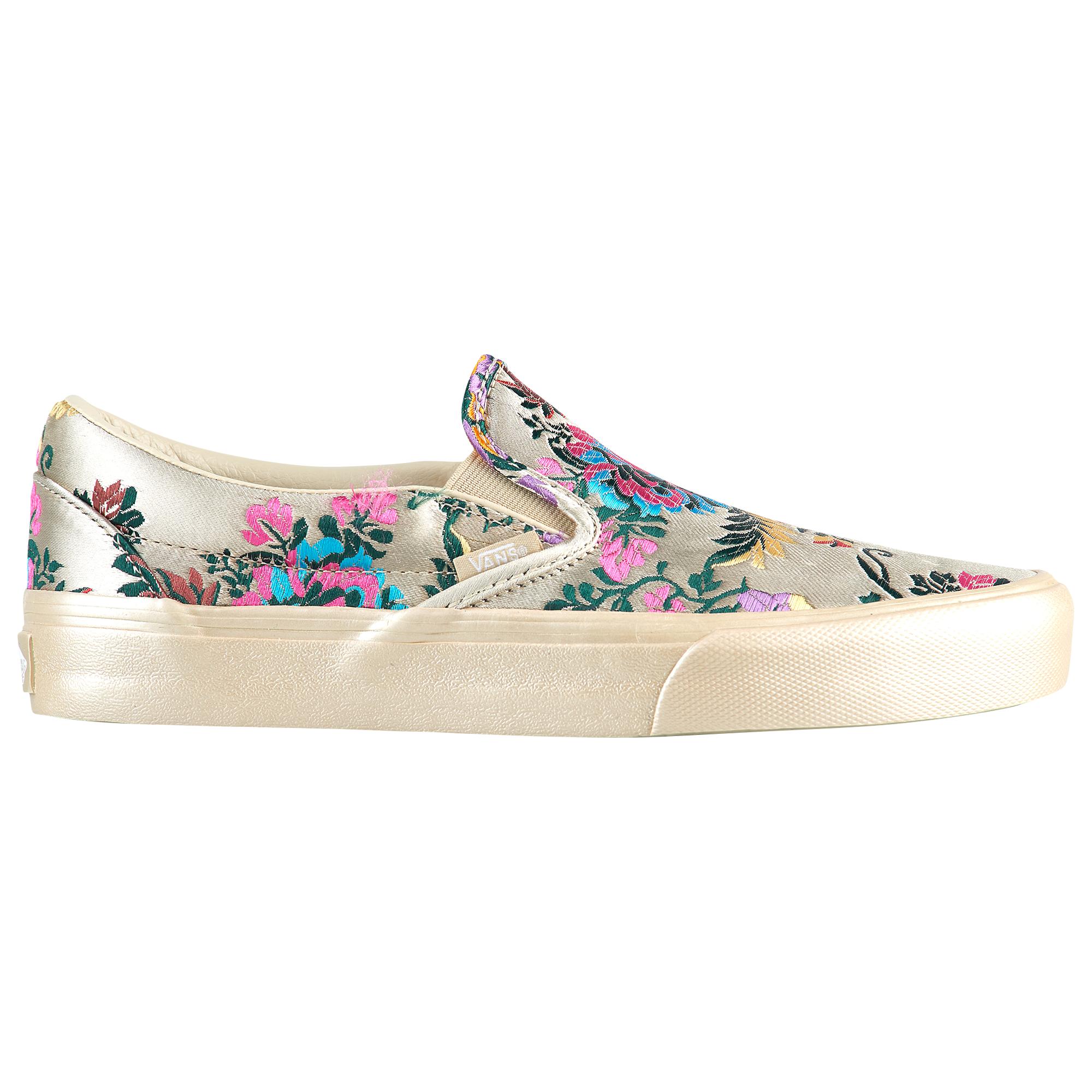gold vans slip ons