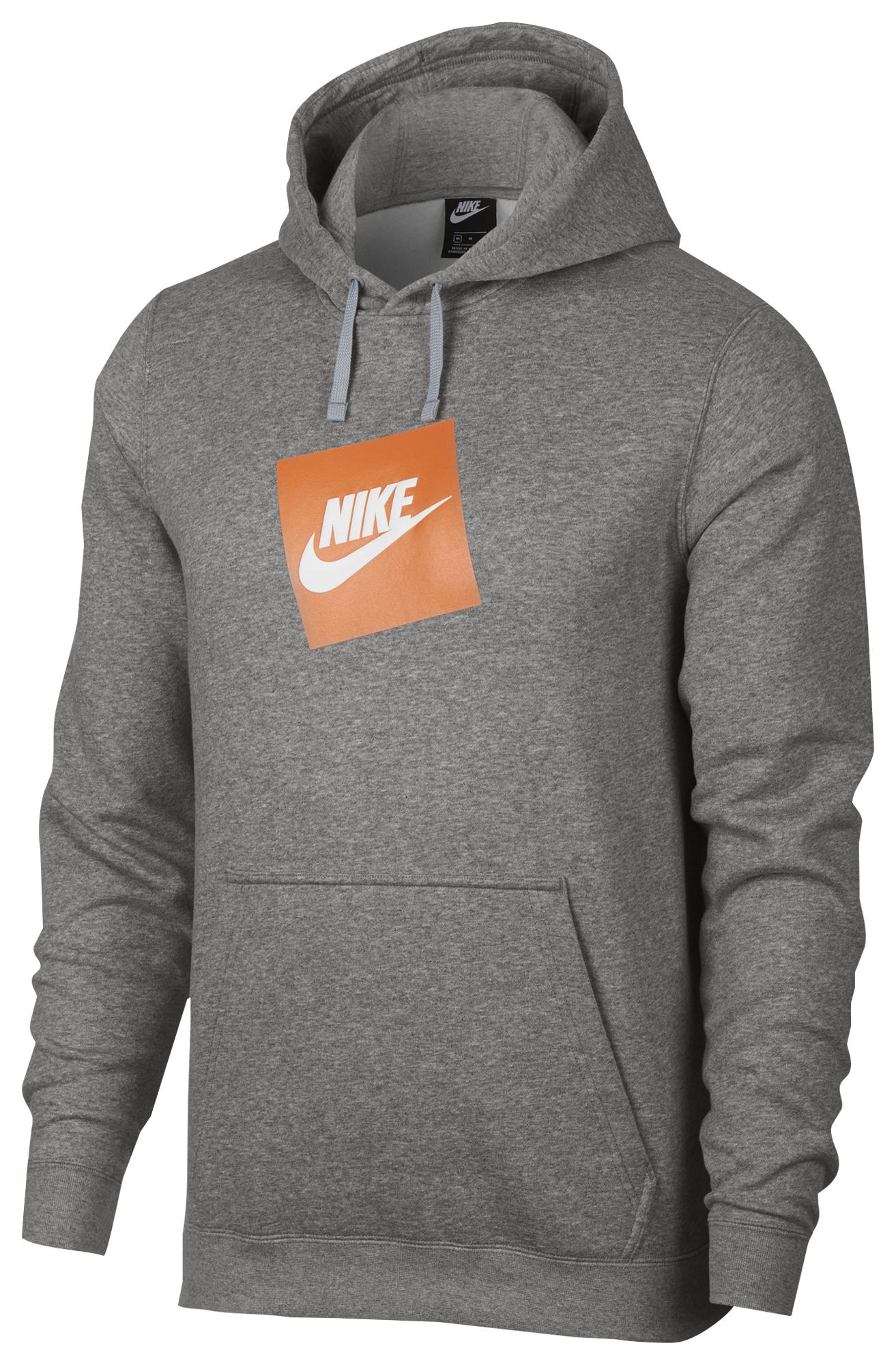 grey and orange nike hoodie