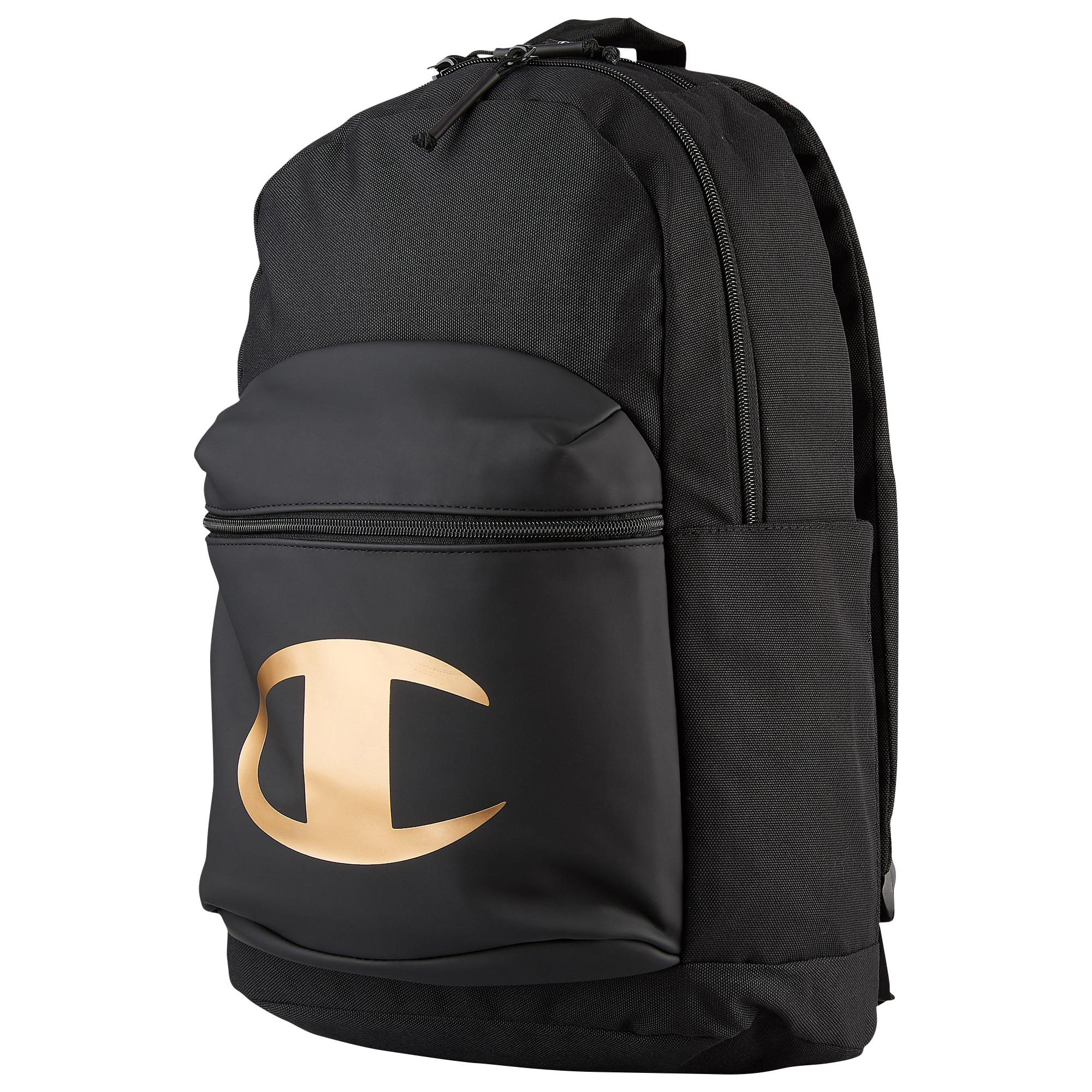 black and gold champion backpack