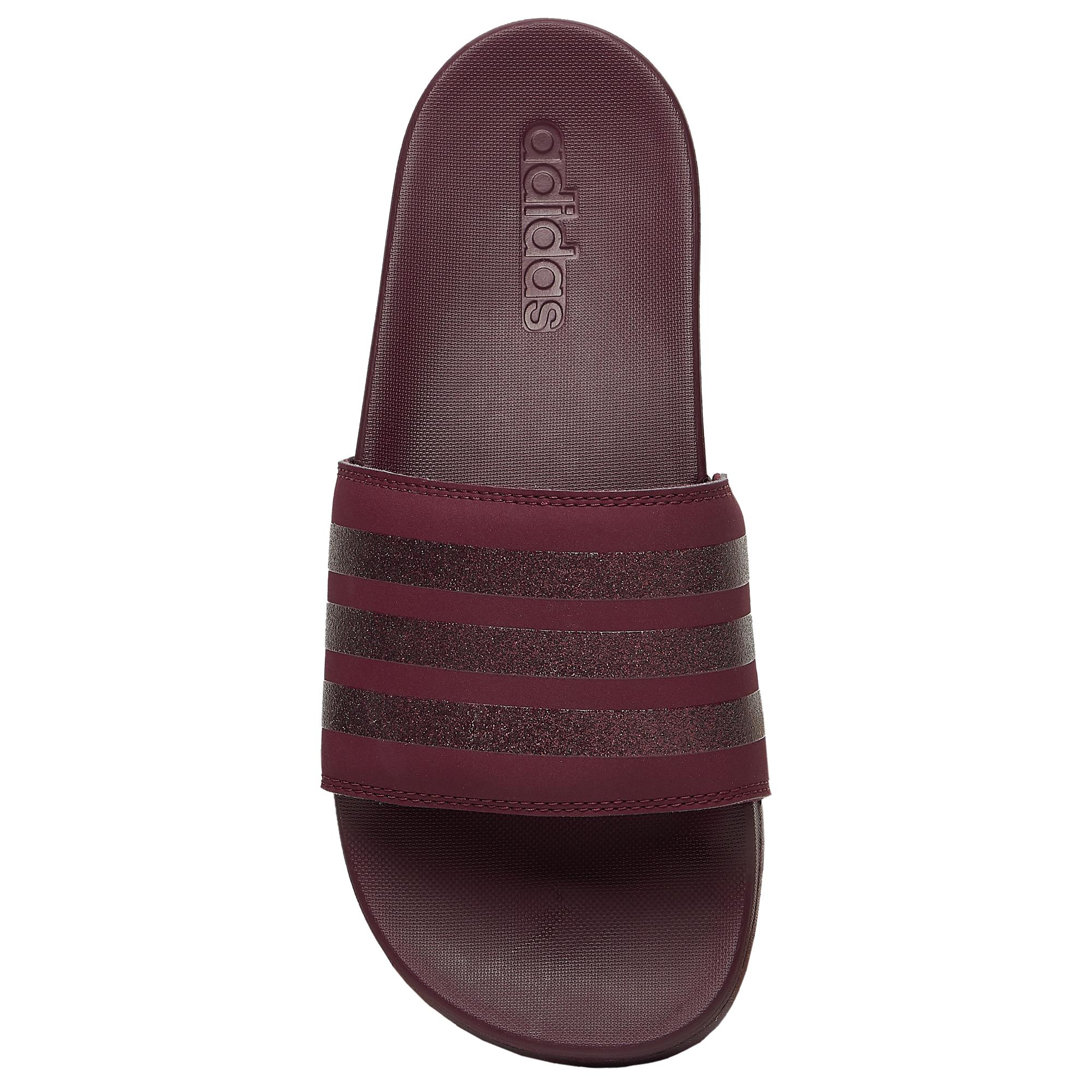 adidas Synthetic Adilette Comfort Slip-on Swim Slides in Maroon/ Maroon/  Maroon (Purple) | Lyst