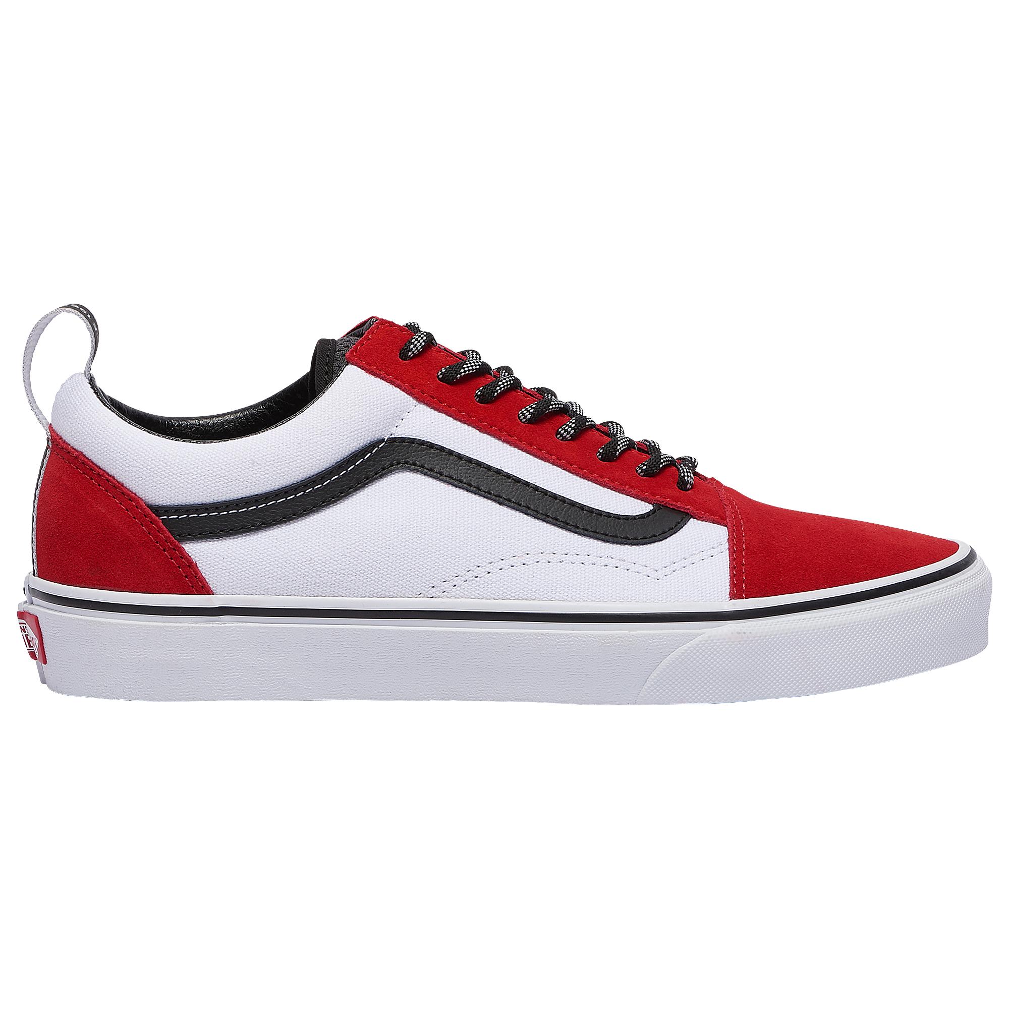 red black white vans