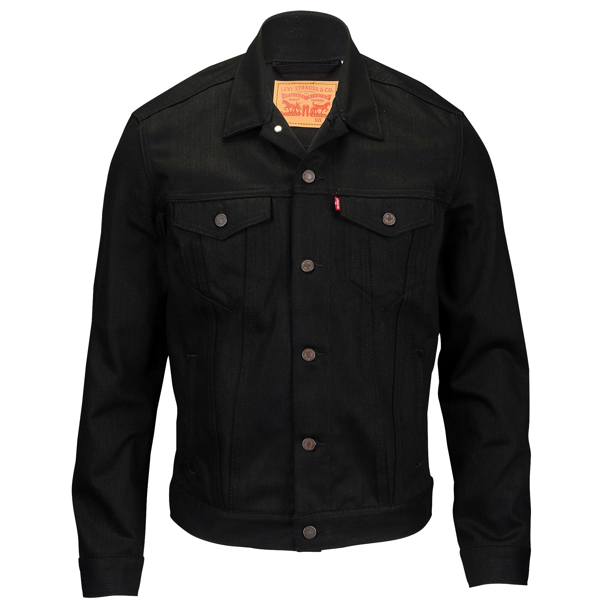 levis polished black trucker jacket