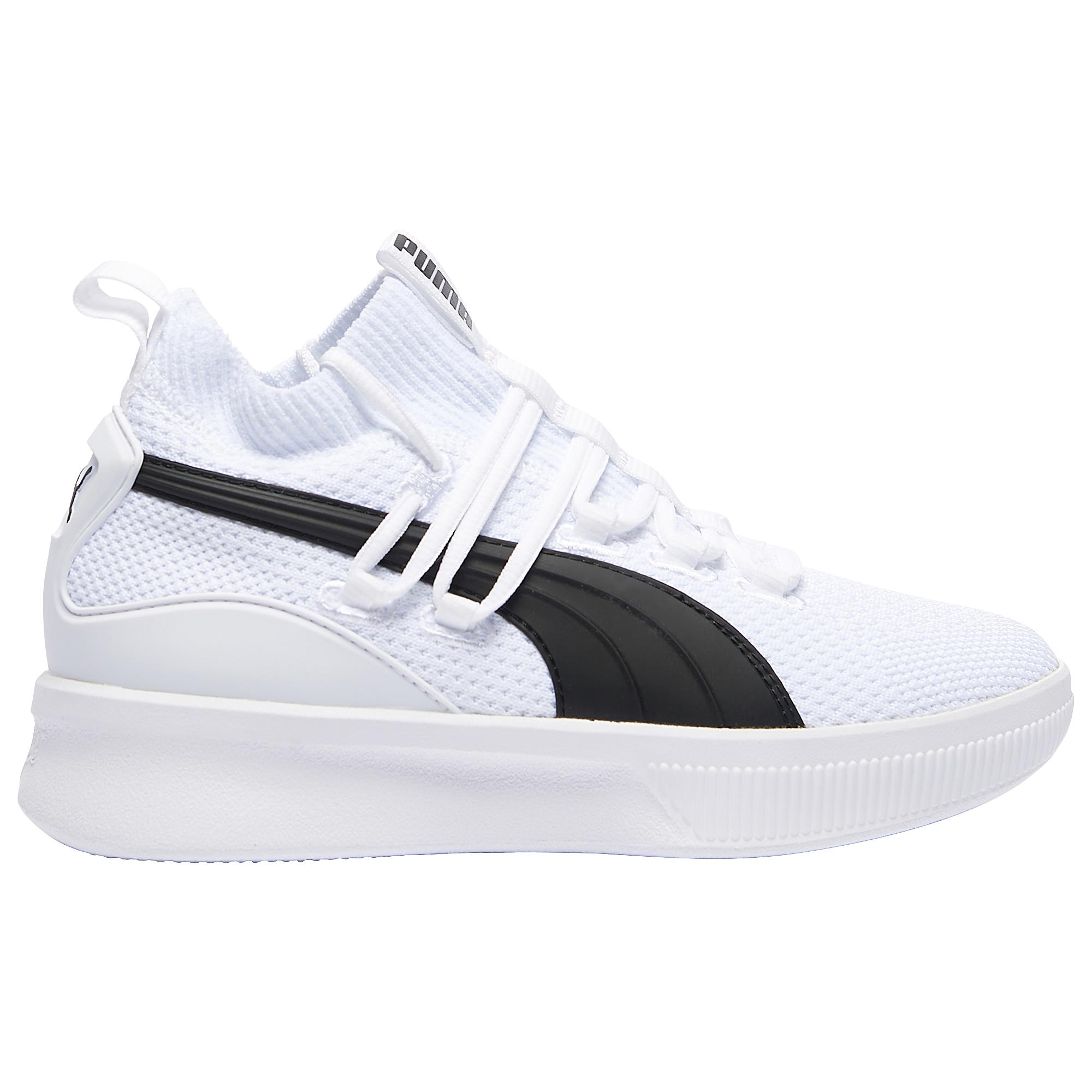 white puma basketball shoes