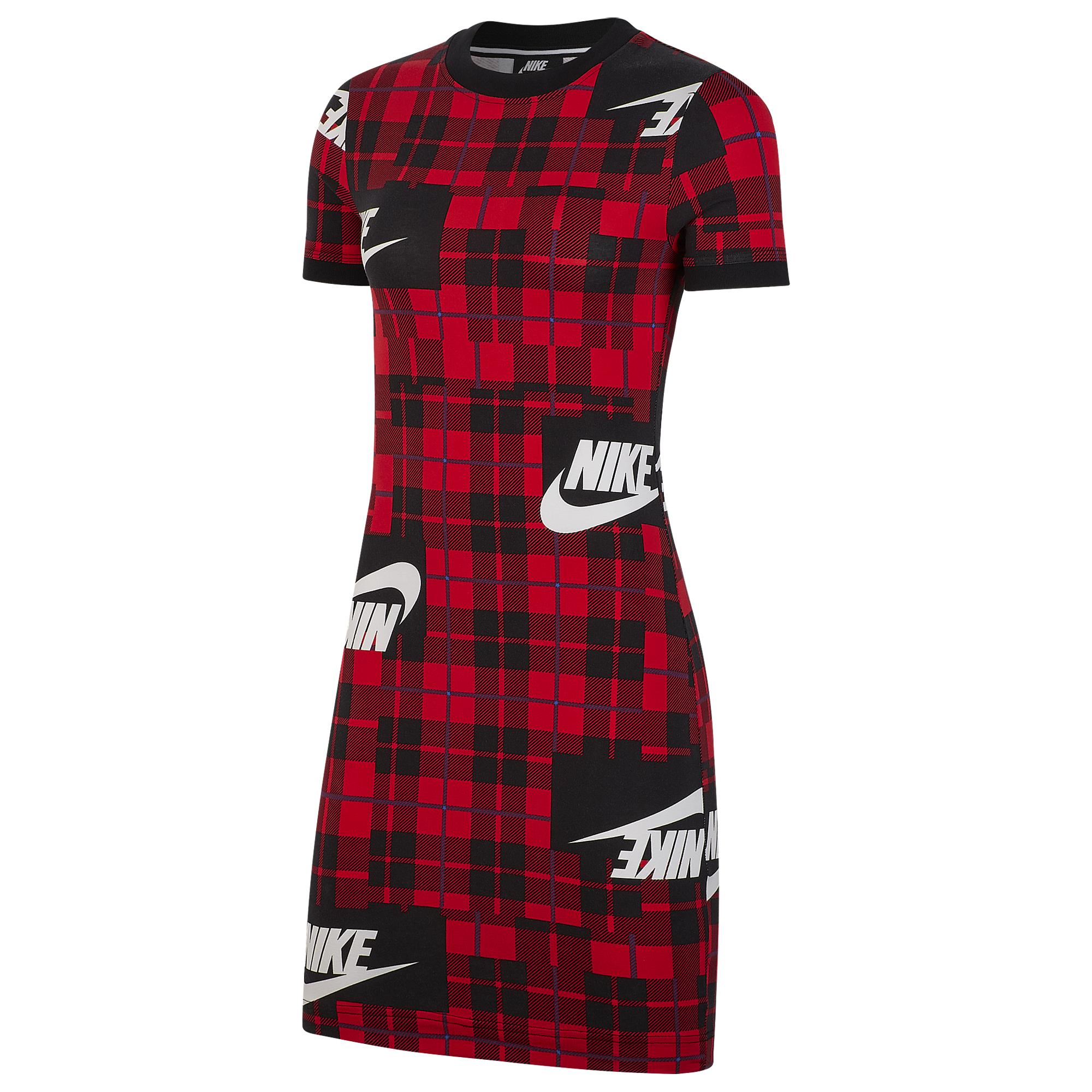Nike Cotton Plaid Bodycon Dress in 