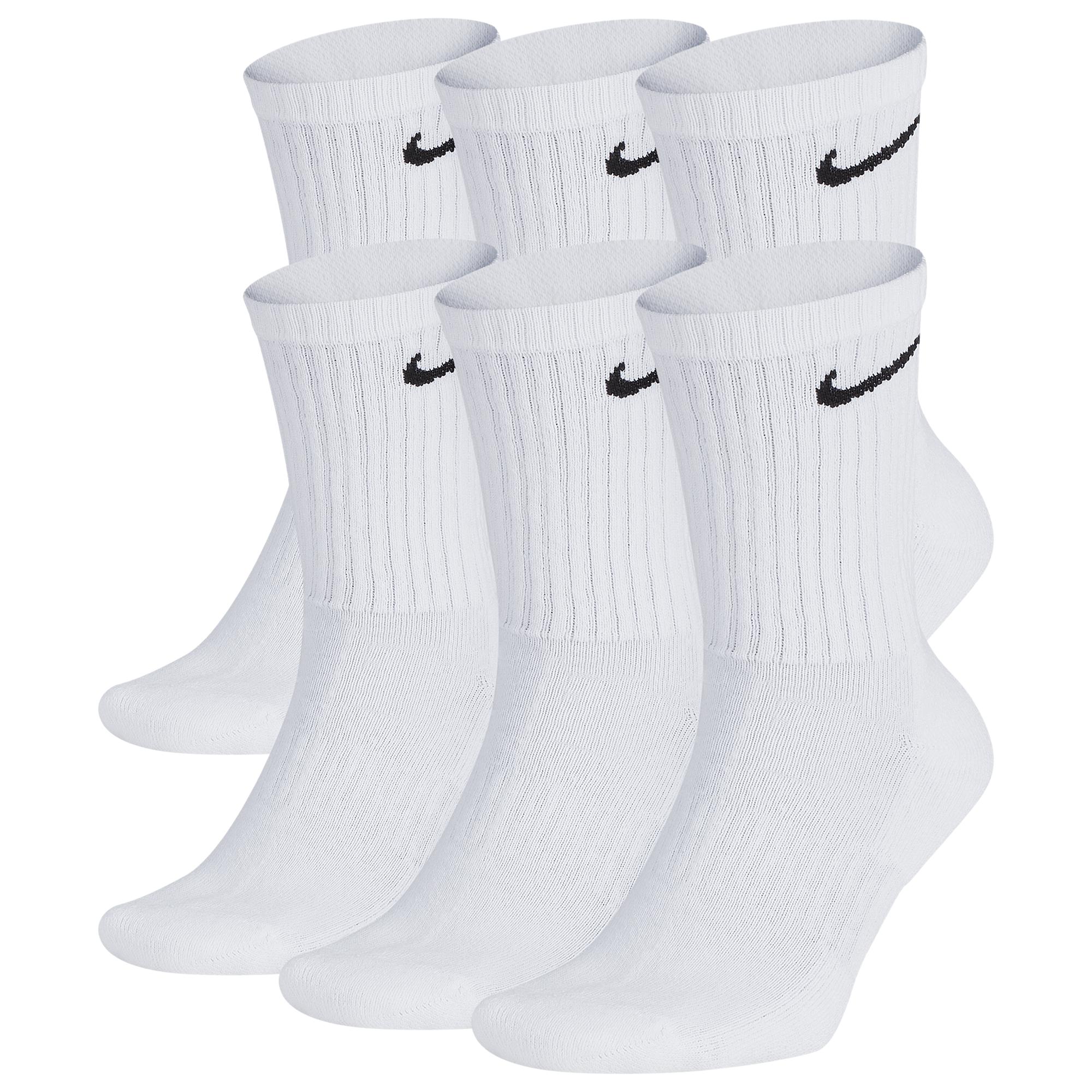 nike 6 pack performance cotton crew socks