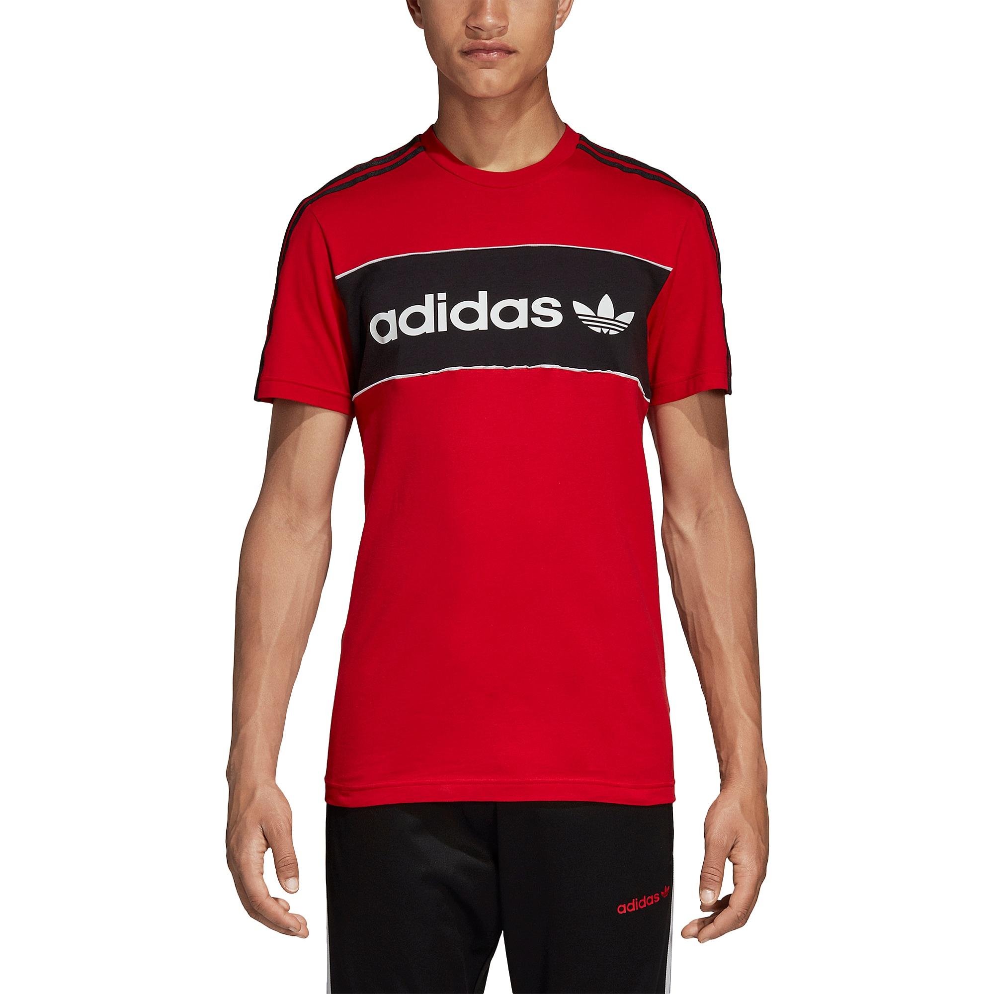 adidas t shirt red and black