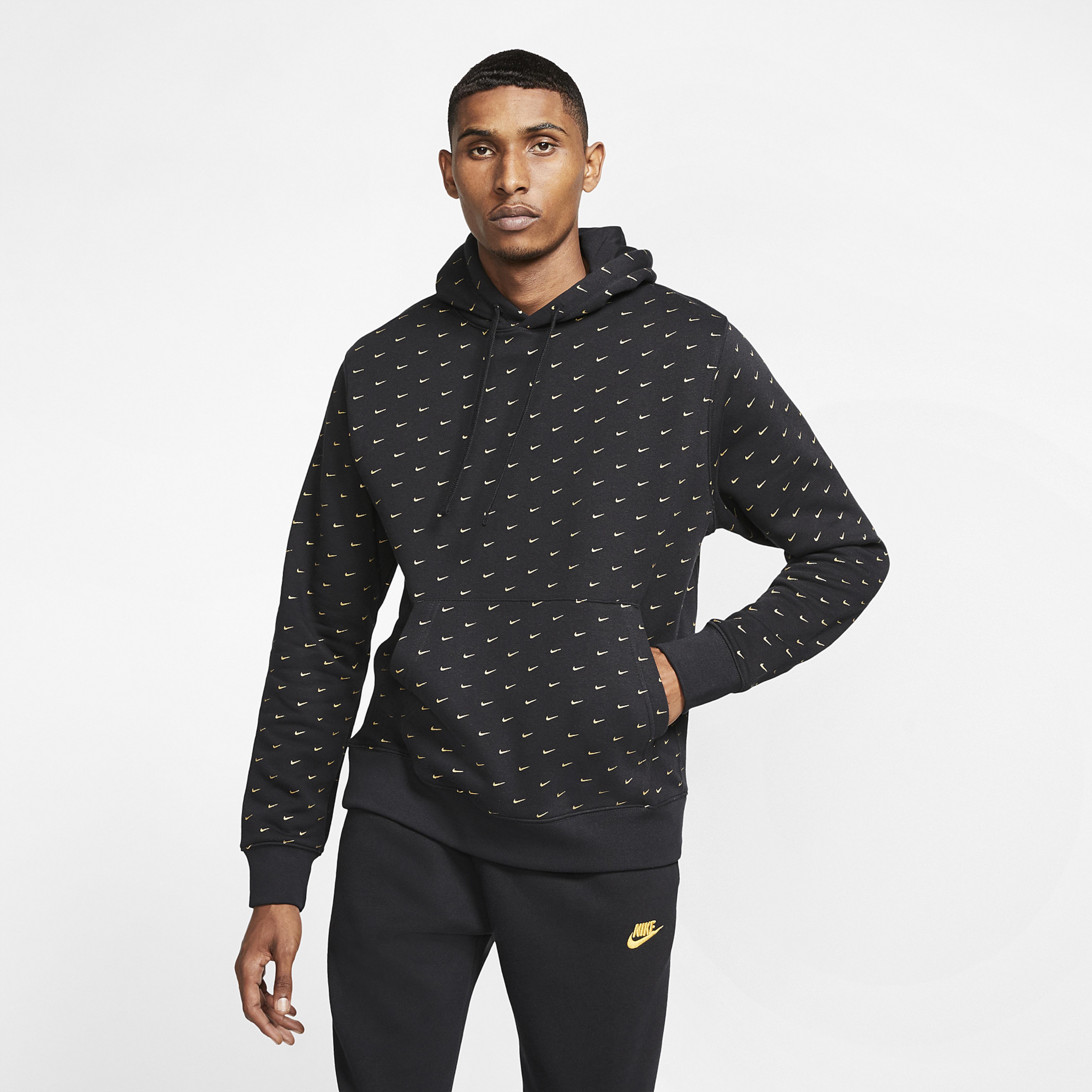 Black And Gold Hoodie Nike : Retro Gold Vintage Nike Cropped Fleece ...
