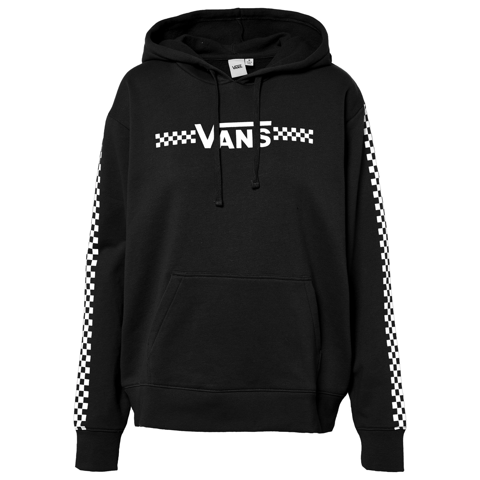 vans black and white hoodie