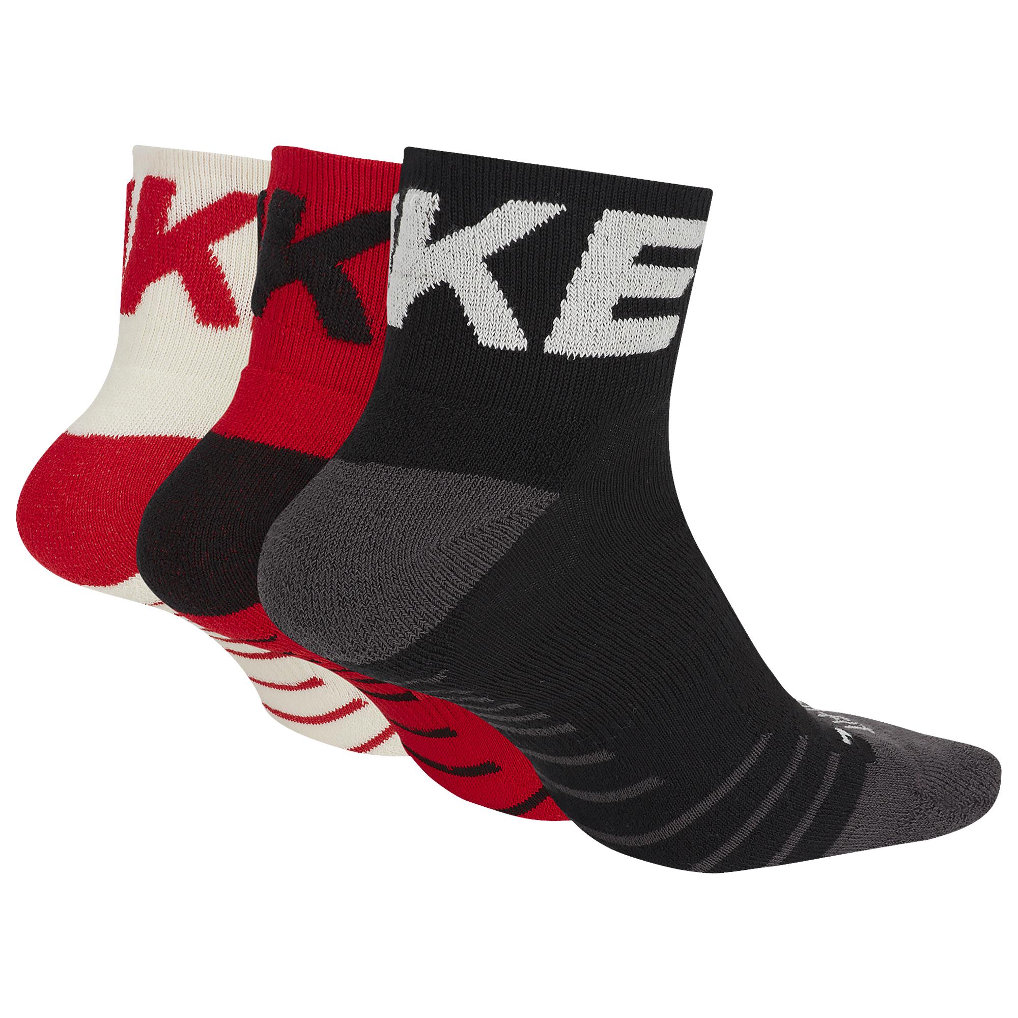 nike dri fit quarter socks black