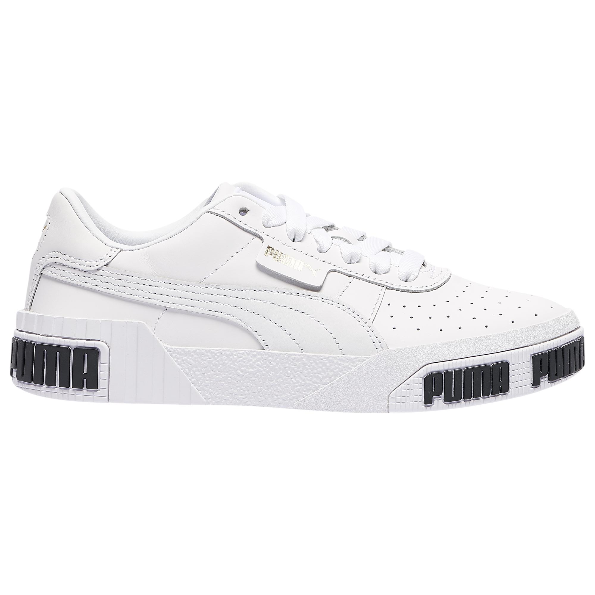 puma cali white and black trainers
