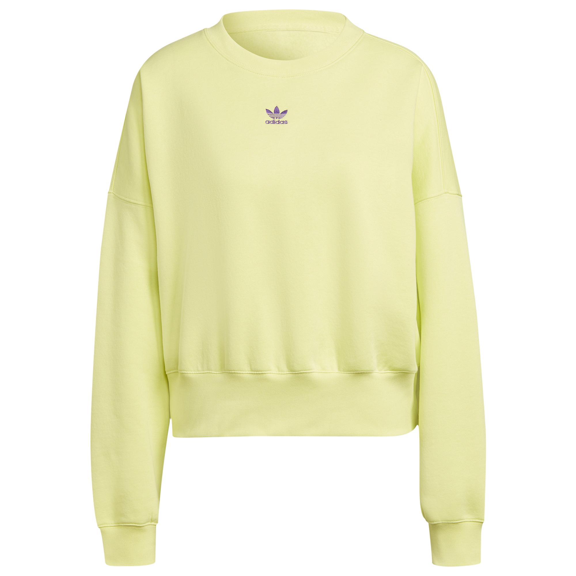 adidas Originals Essential Fleece Crew in Yellow/White (Yellow) - Save 28%  - Lyst