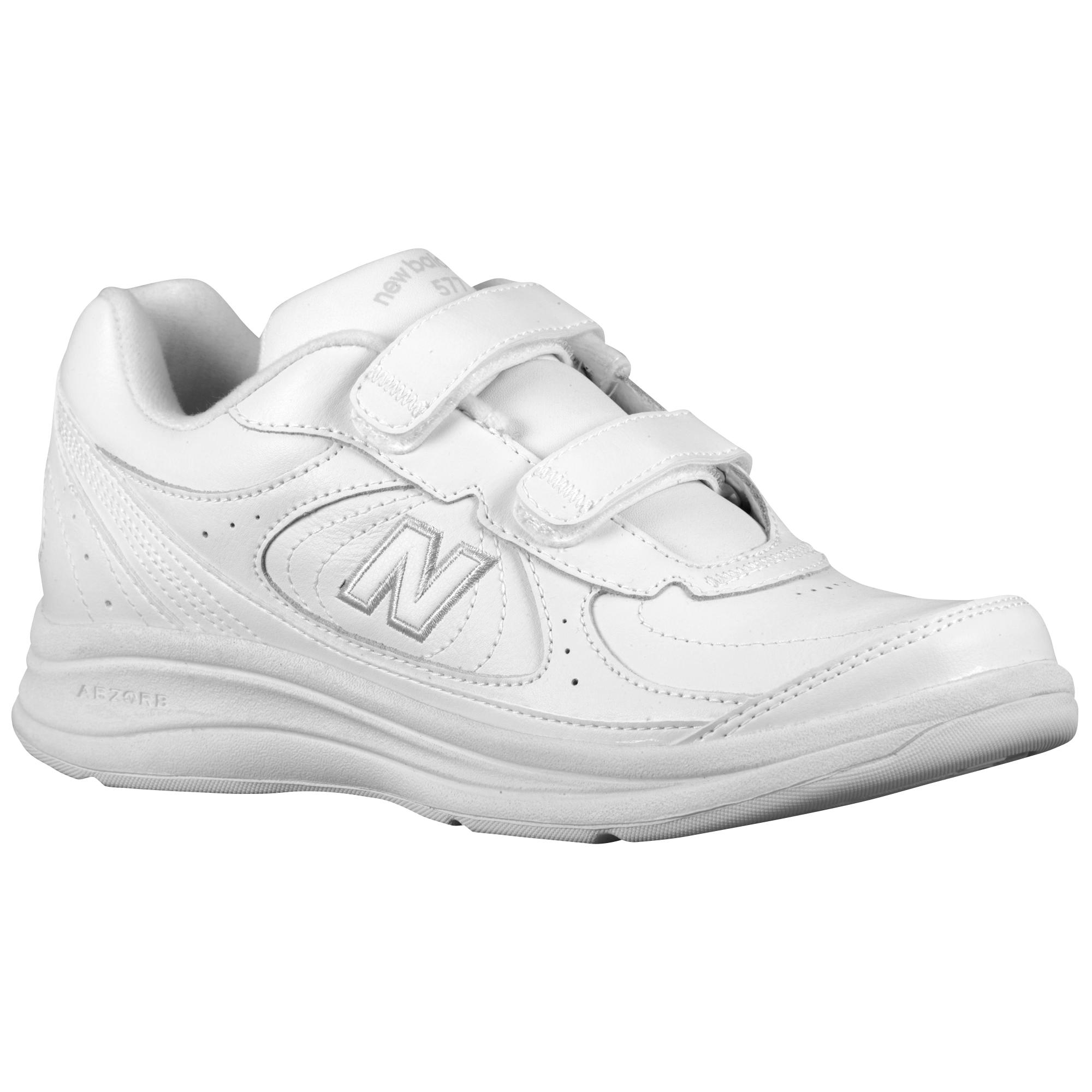 New Balance Leather 577 Hook & Loop Running Shoes in White - Lyst