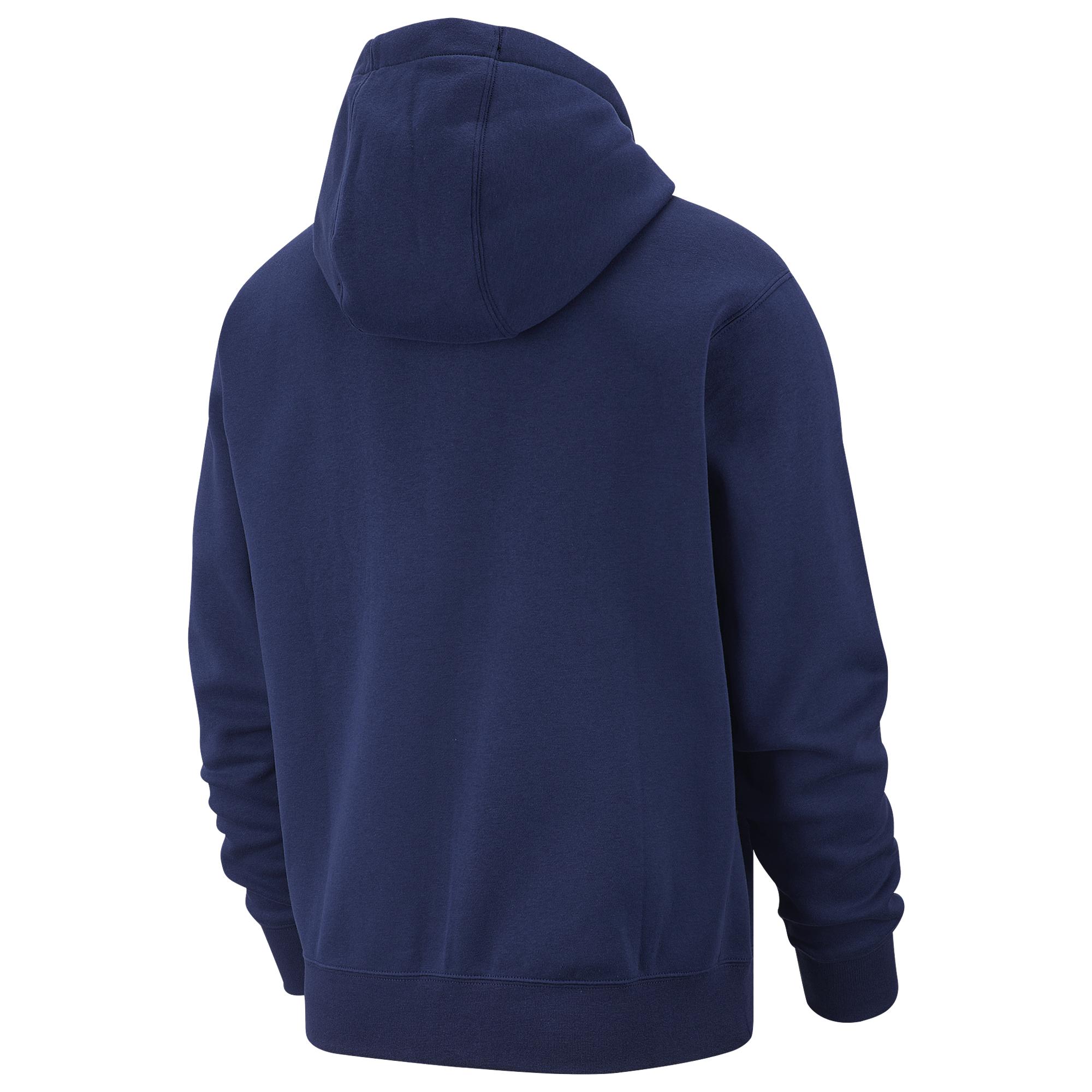 Nike Fleece Club Full-zip Hoodie in Midnight Navy/White (Blue) for Men ...