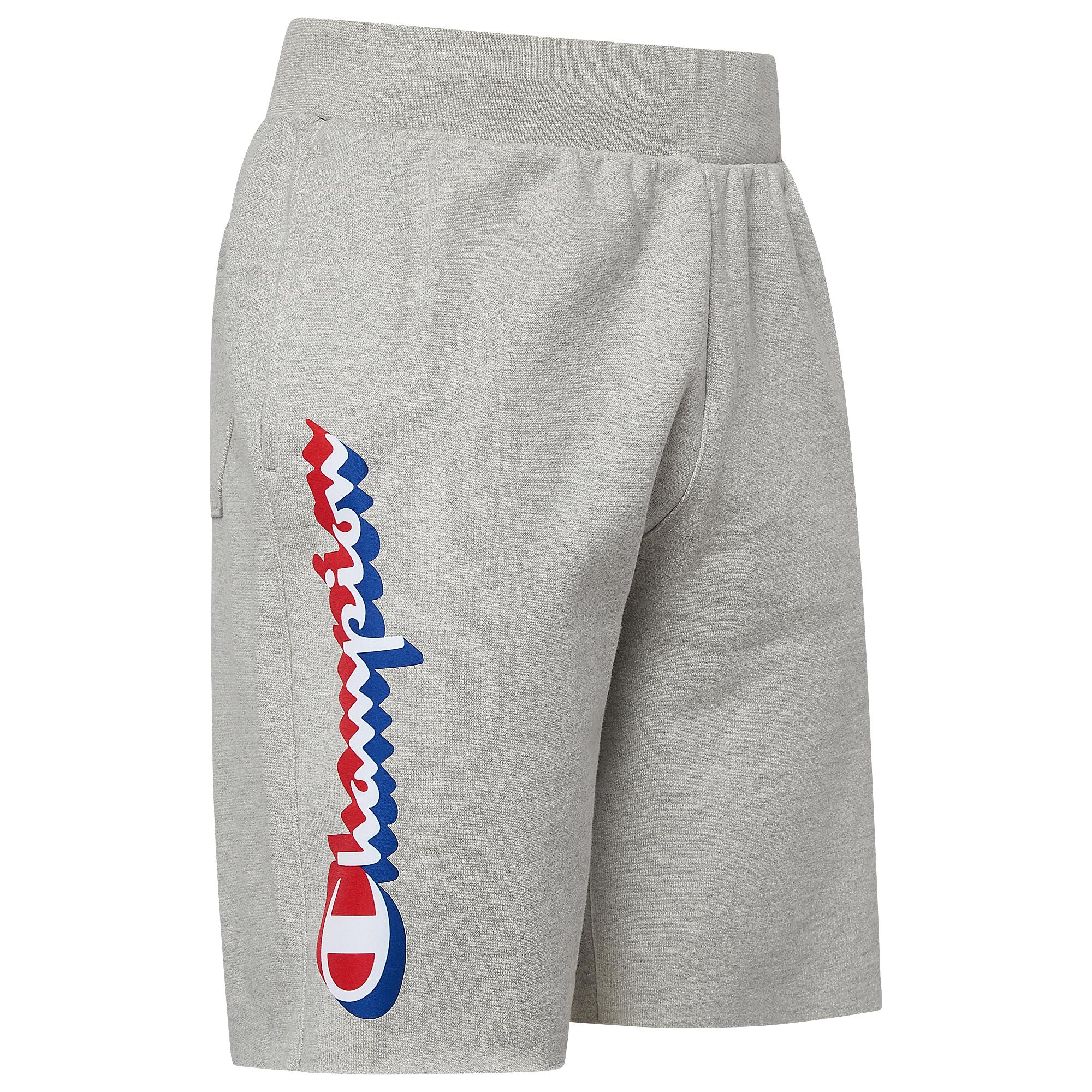 Champion Cotton Graphic Shorts in Grey 