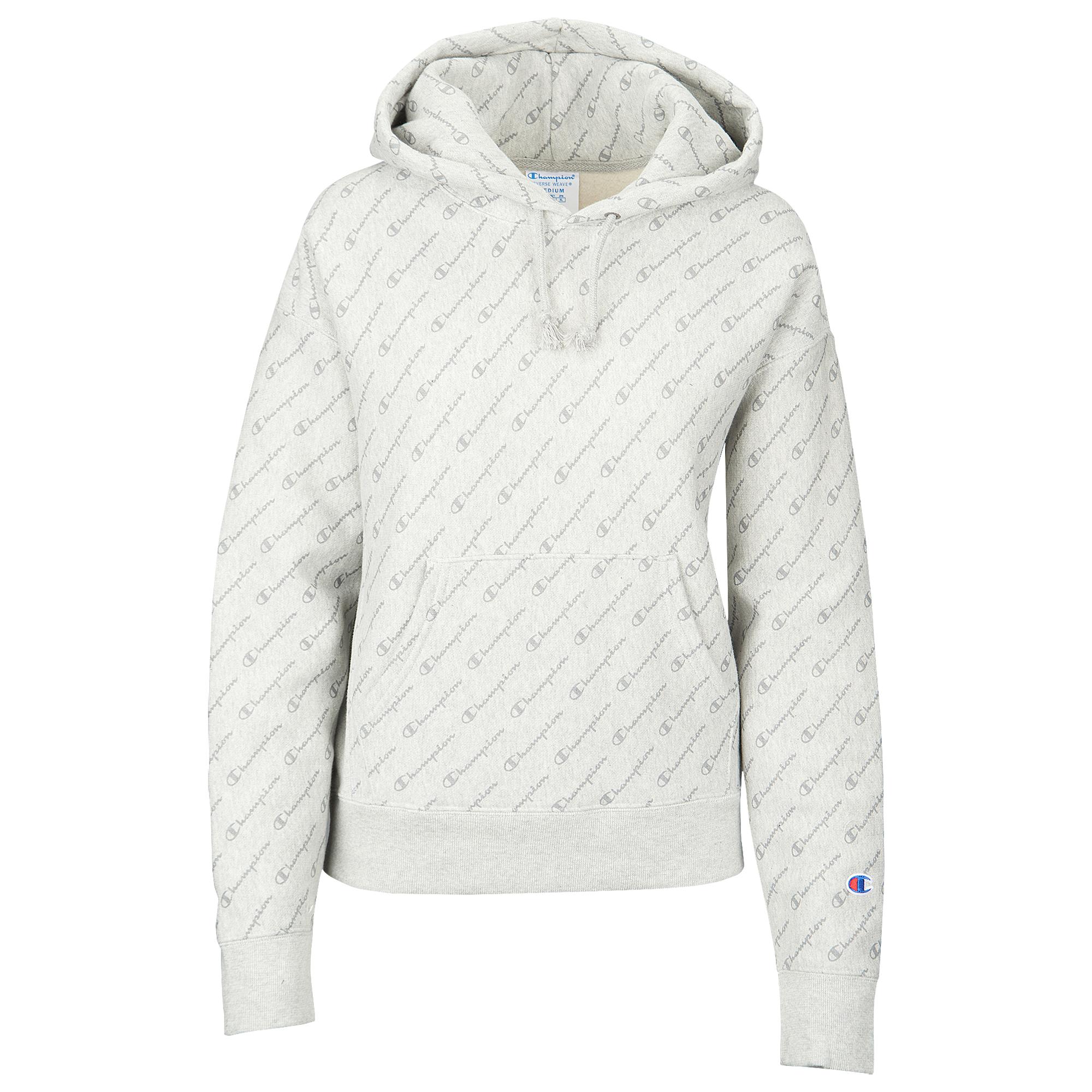 champion allover script hoodie