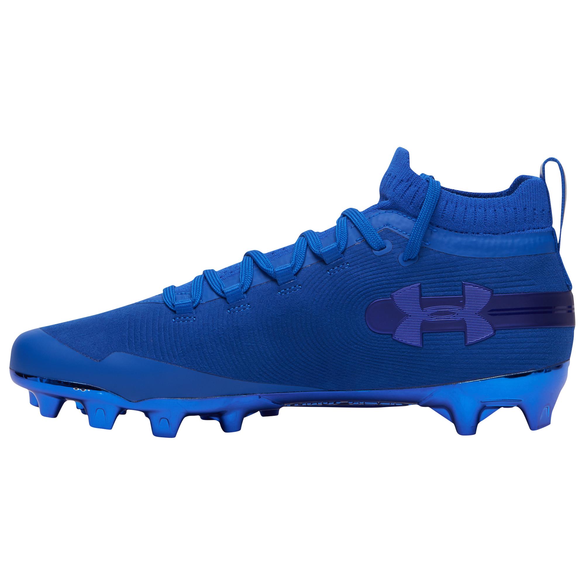 under armour men's spotlight suede football cleats red