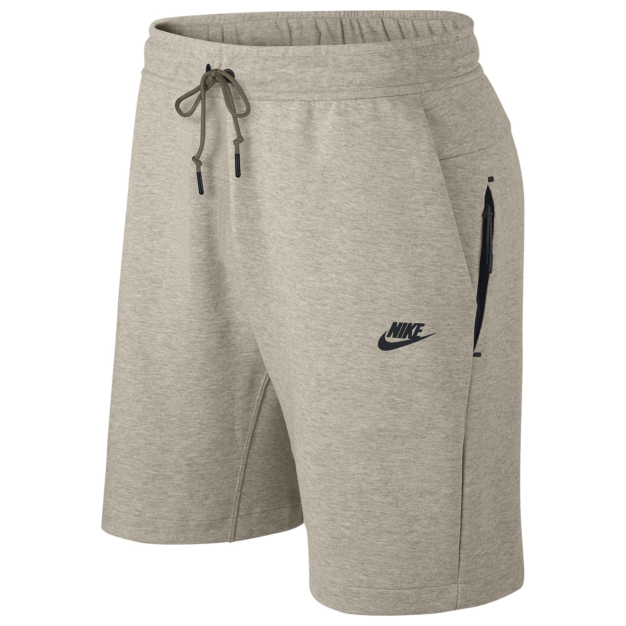 Nike Tech Fleece Shorts in Oatmeal Heather/Black (Gray) for Men - Lyst