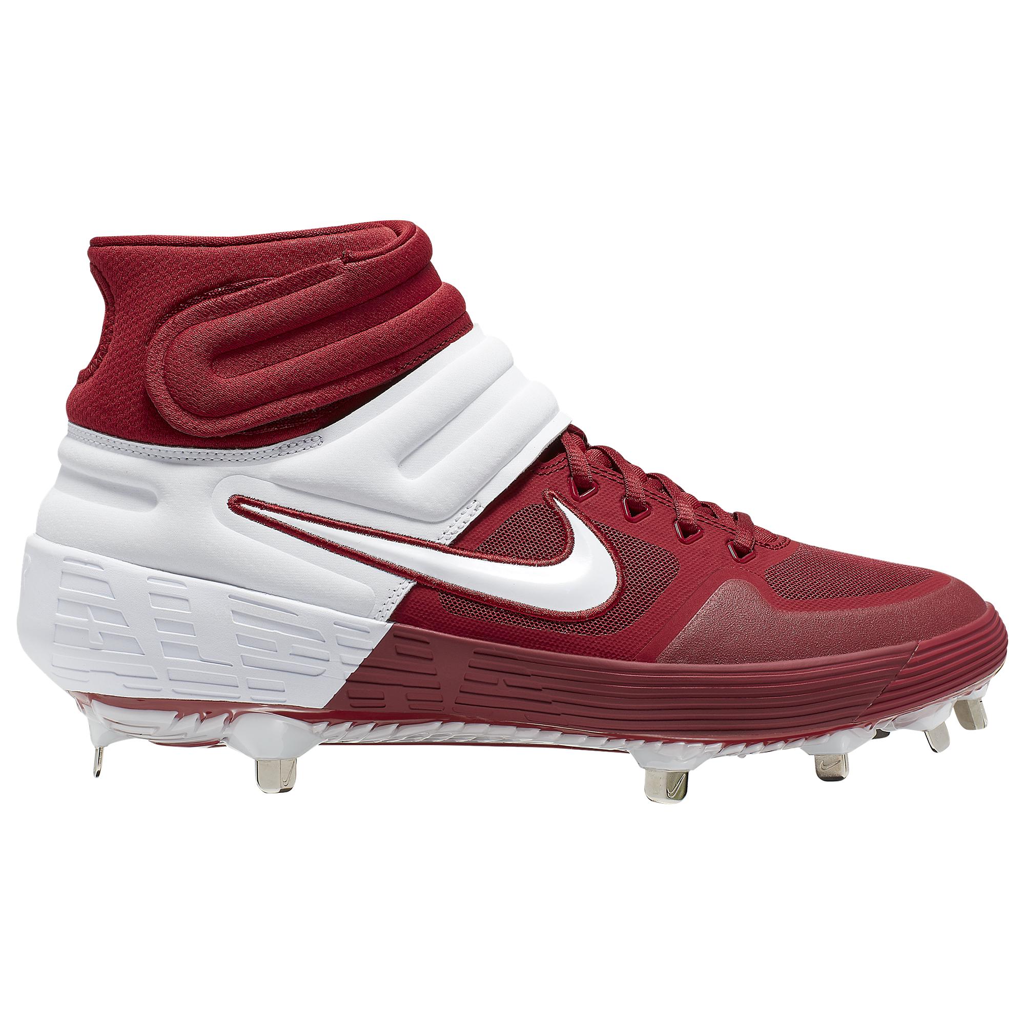 Nike Alpha Huarache Elite 2 Mid Baseball Cleat in University Red (Red