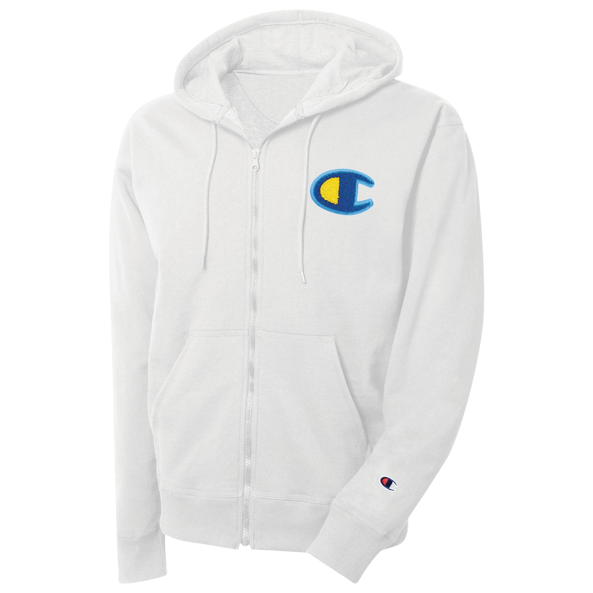 Champion Cotton Reverse Weave Chenille C Full Zip Hoodie In
