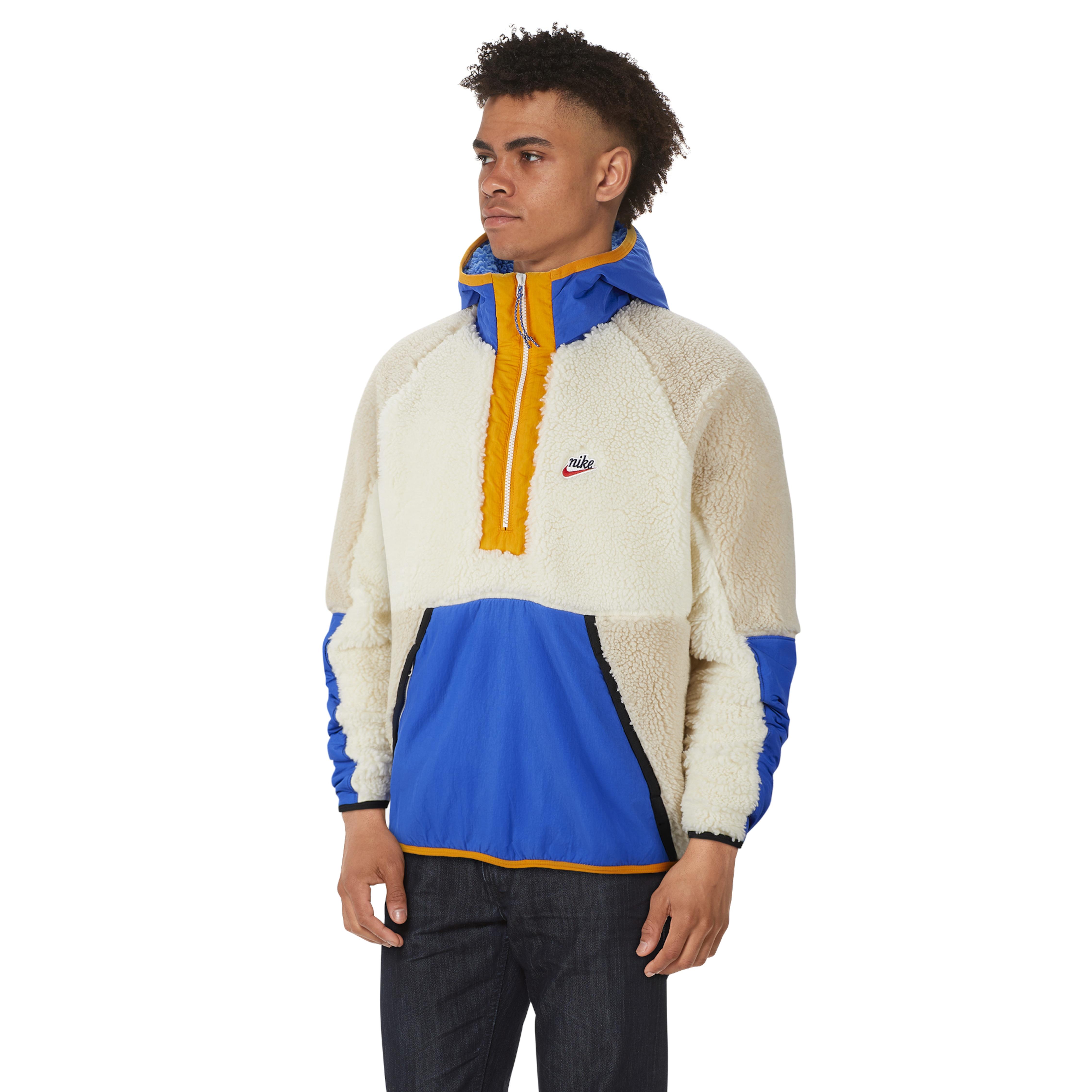 Nike Fleece Heritage Essentials Half Zip Sherpa Jacket in Blue for Men -  Lyst