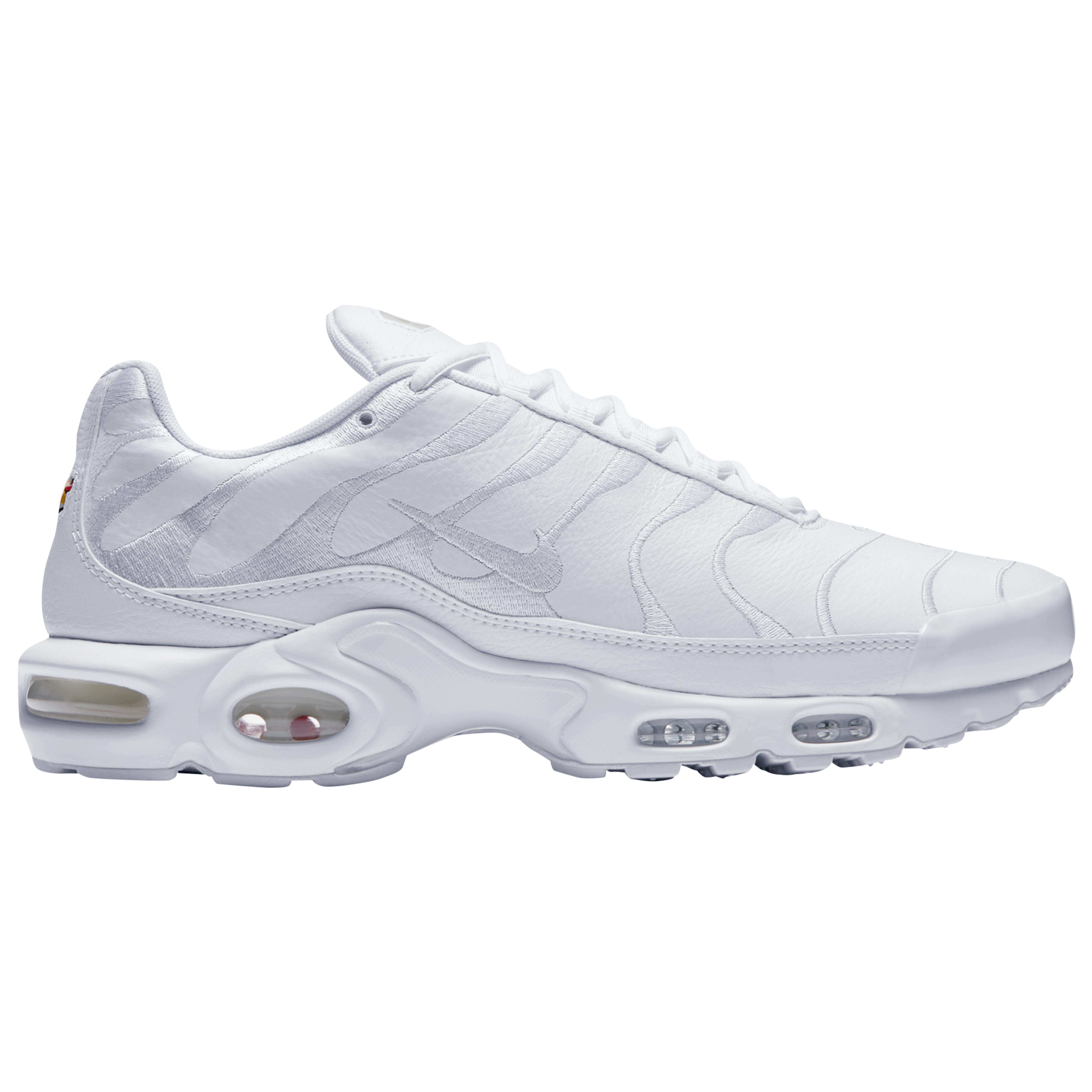 Nike Leather Air Max Plus - Running Shoes in White/White/White (White) for  Men - Save 18% - Lyst