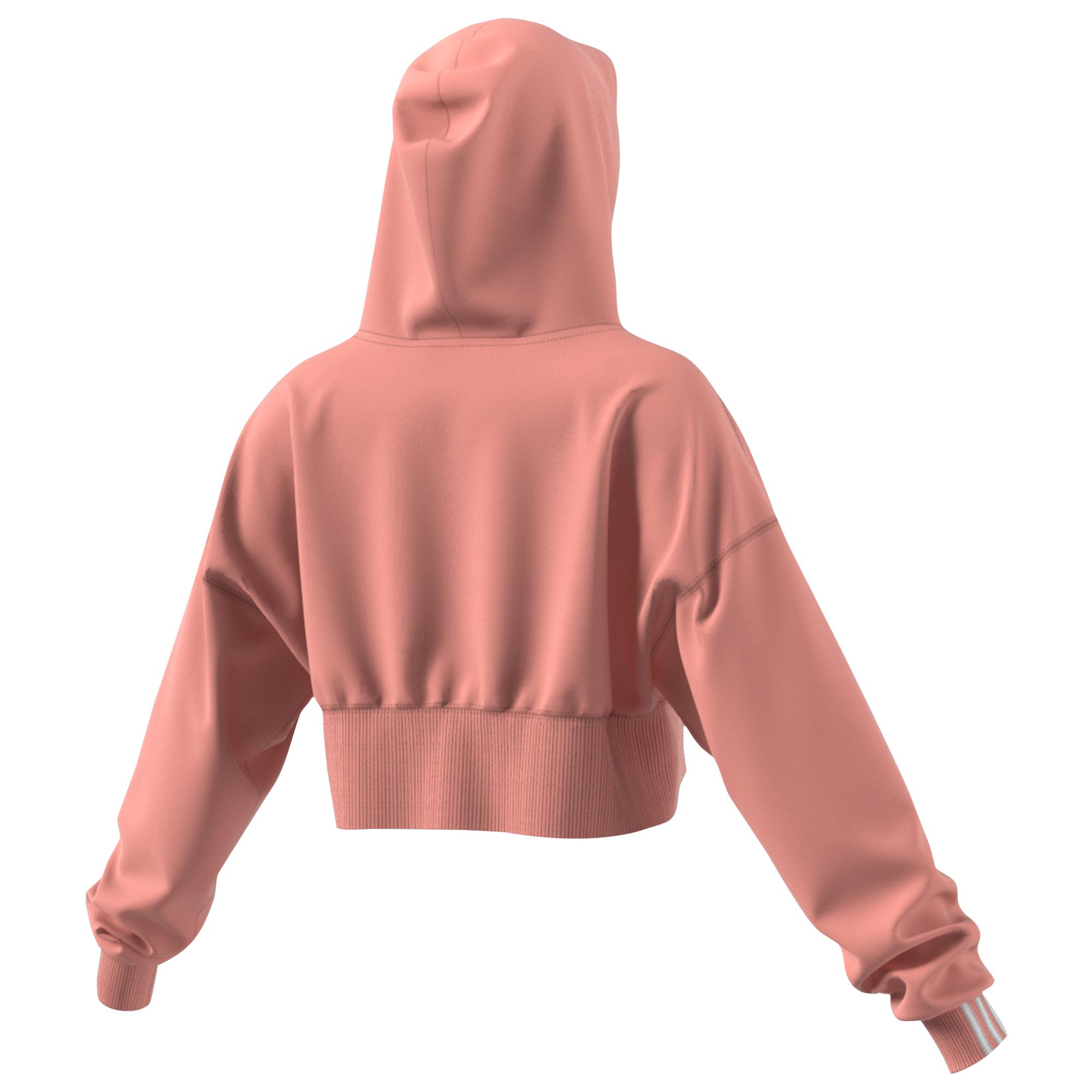adidas Originals Fleece Coeeze Cropped Hoodie in Pink - Lyst