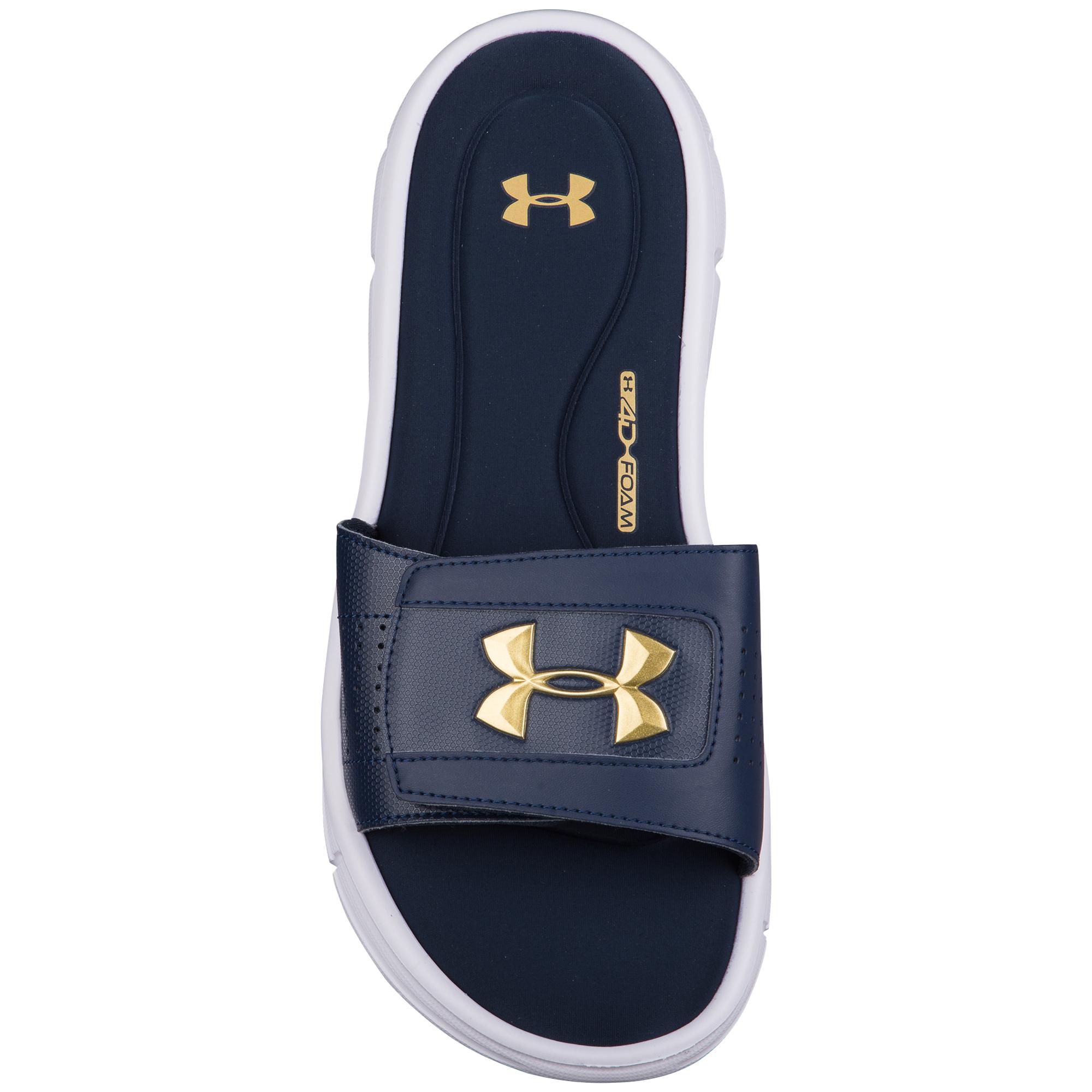 under armour blue slides