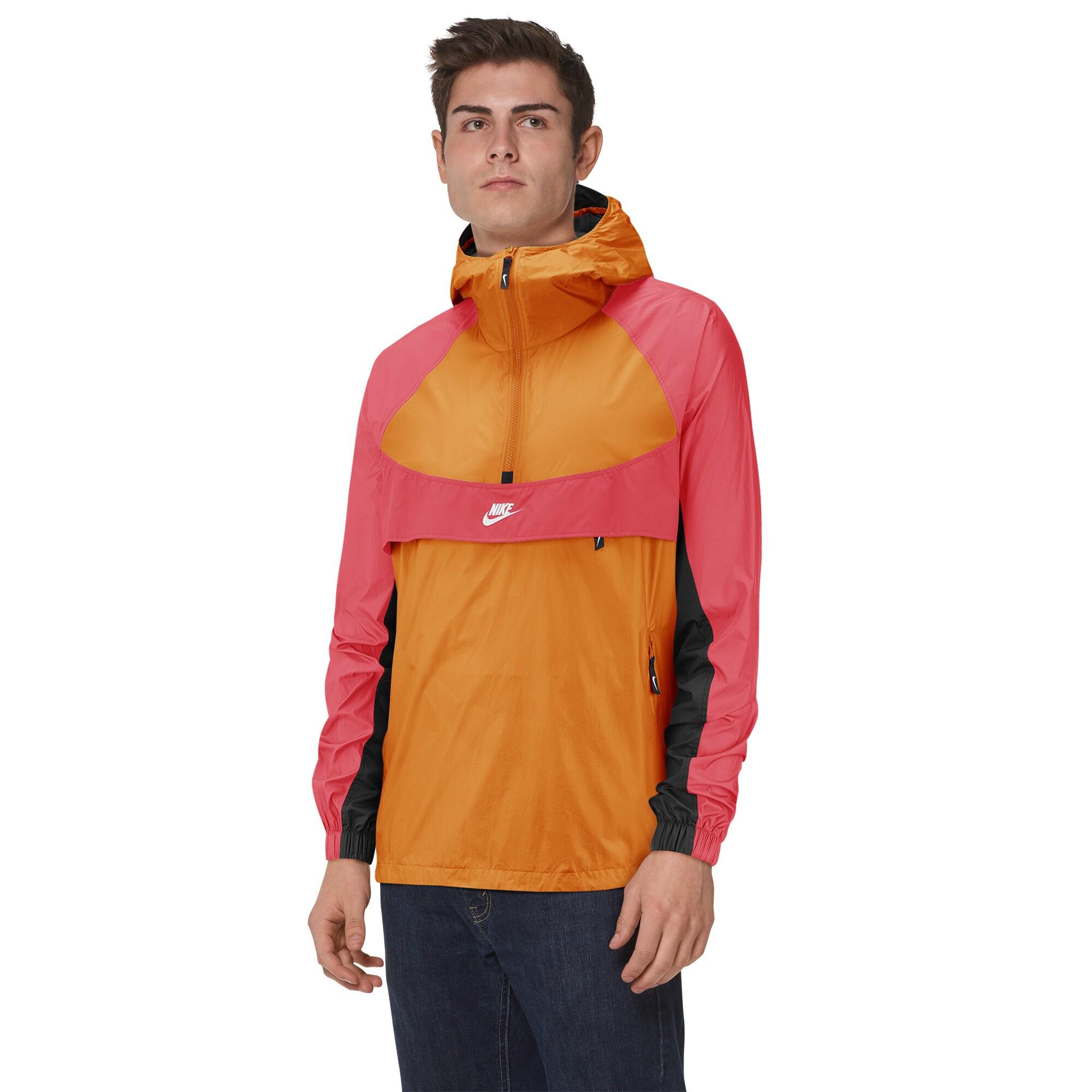 Nike Synthetic Re-issue Hooded Woven Jacket in Orange for Men - Lyst