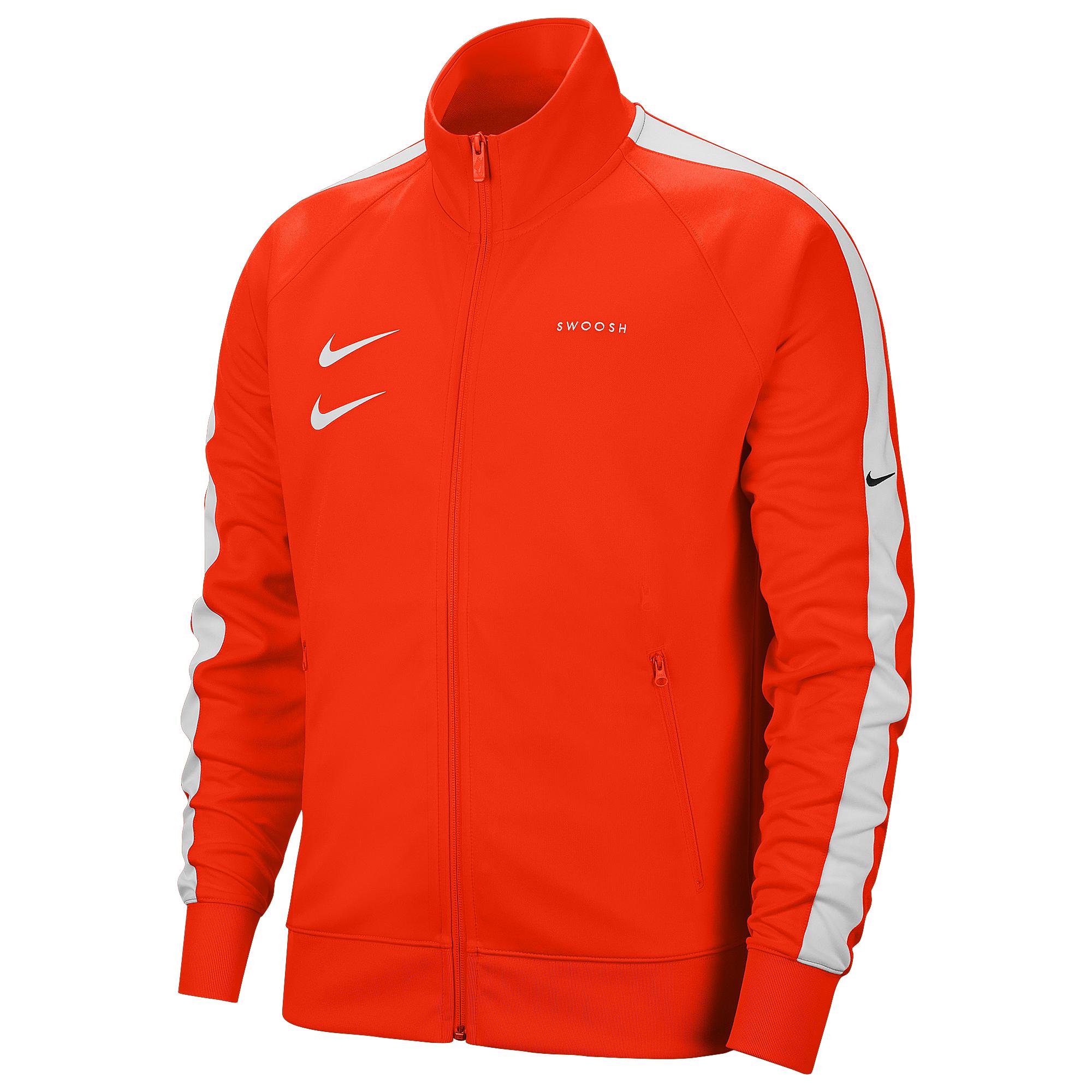 Nike Synthetic Swoosh Poly Knit Jacket in Orange for Men - Lyst