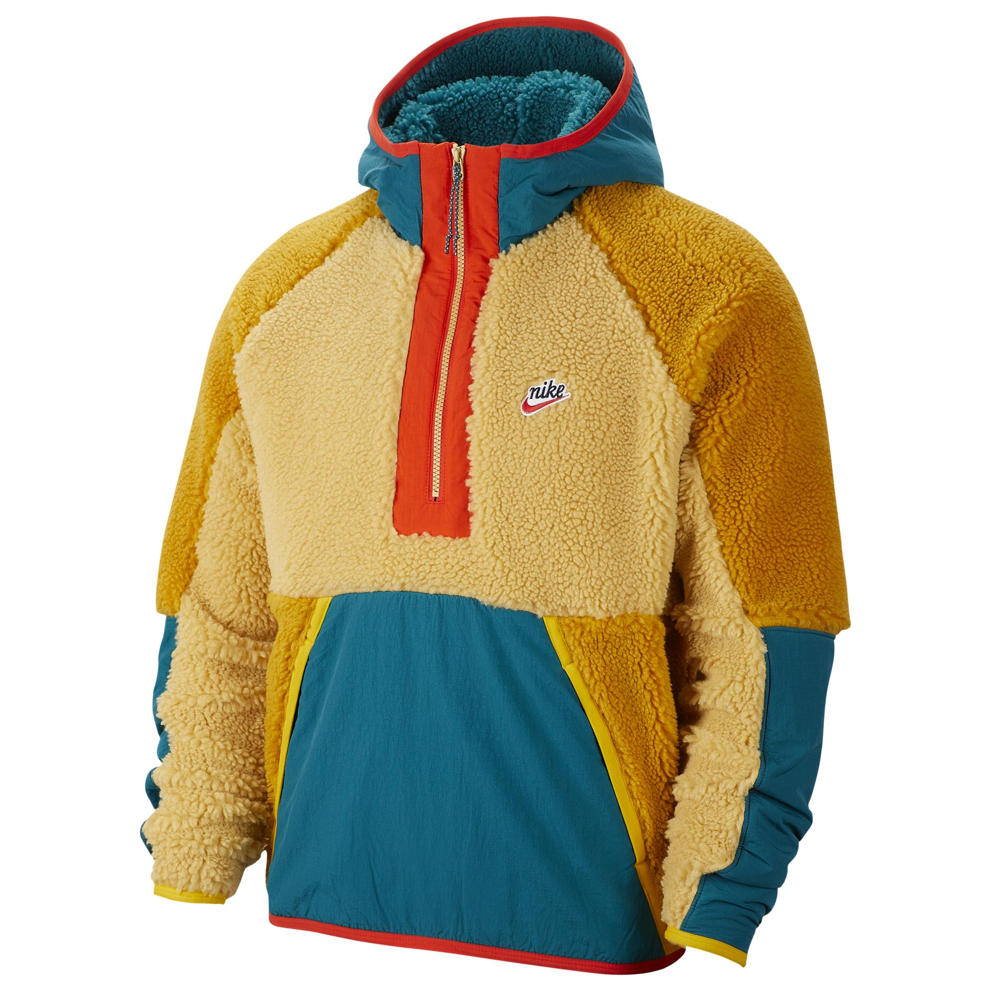 Nike Fleece Heritage Essentials Half Zip Sherpa Jacket in Metallic for Men  - Lyst
