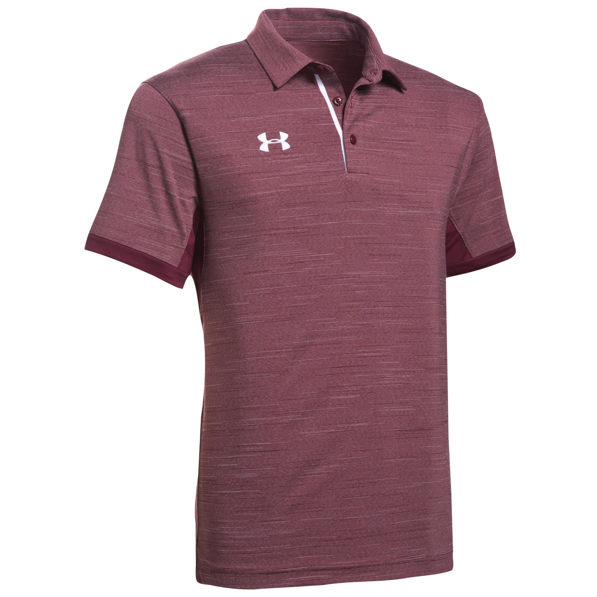 maroon under armour polo shirt